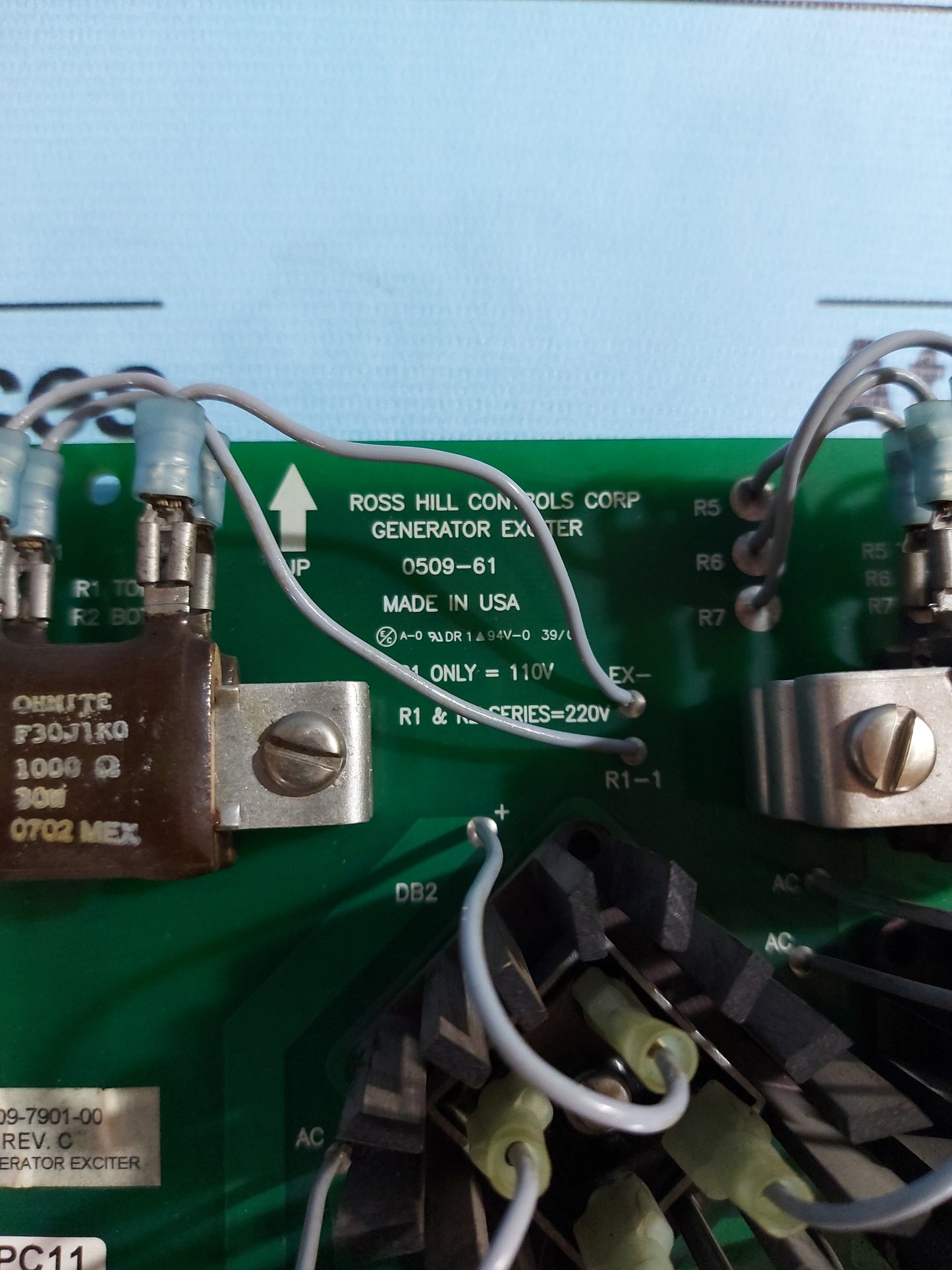 ROSS HILL CONTROLS 0509-61 GENERATOR EXCITER BOARD