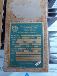 ROSS HILL CONTROLS 0521-2500-00 AC CONTROL MODULE