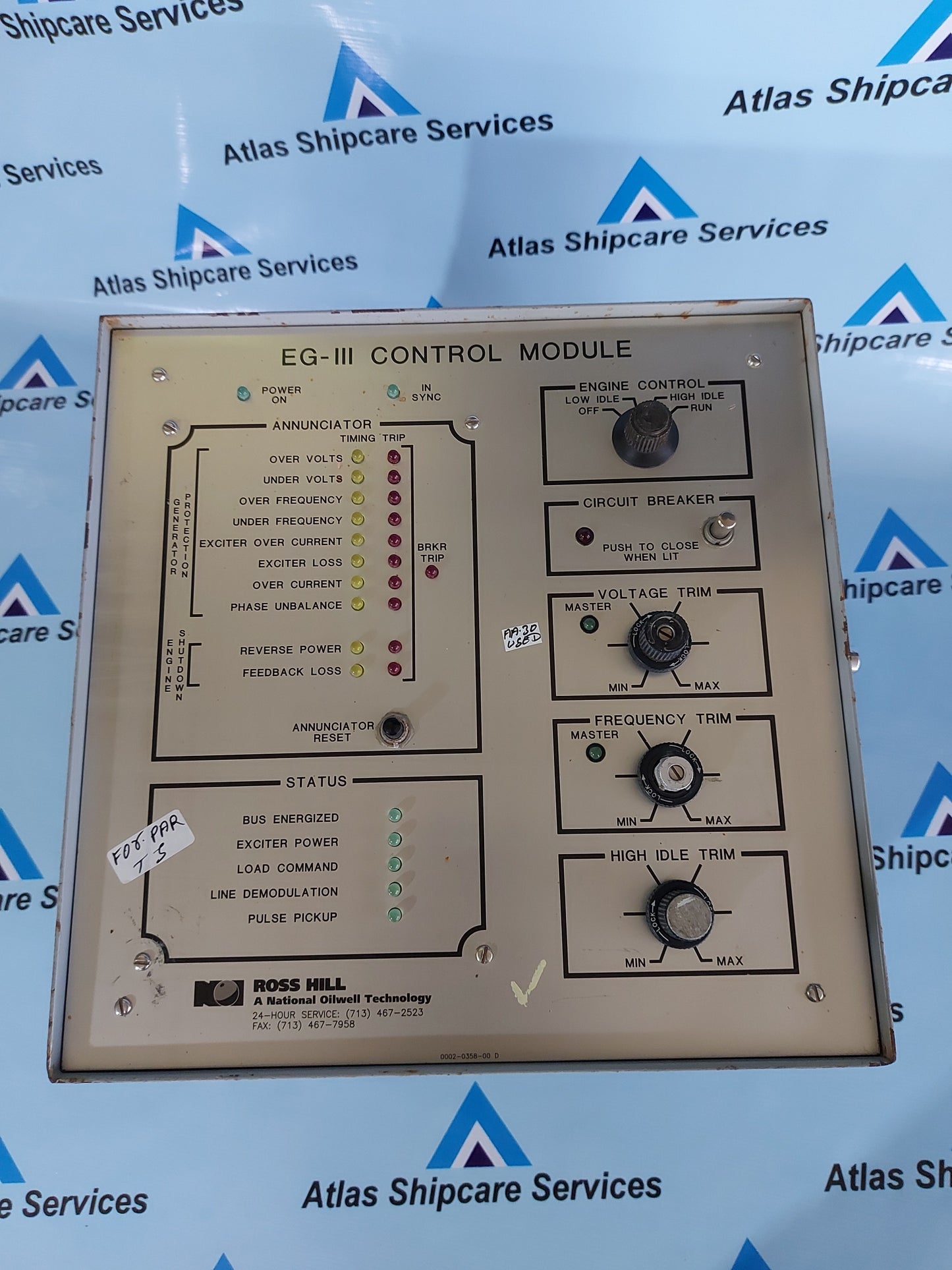 ROSS HILL EG-III CONTROL MODULE