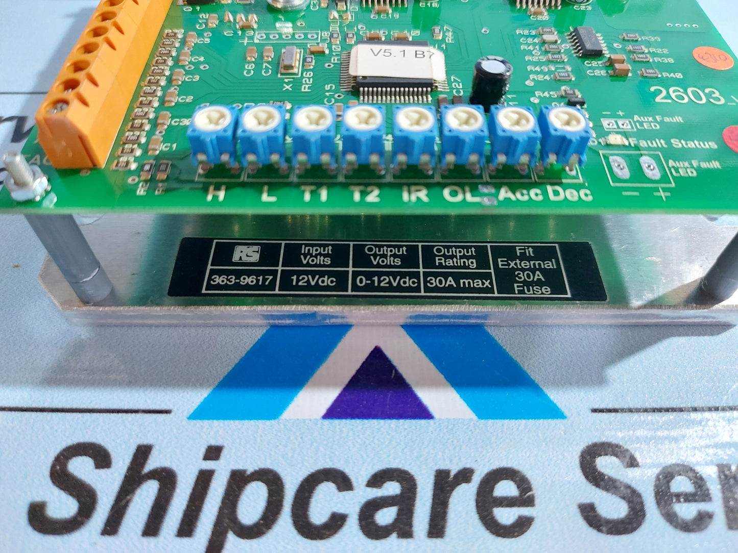 RS 363-9617 DC MOTOR CONTROLLER POTENTIOMETER CONTROL