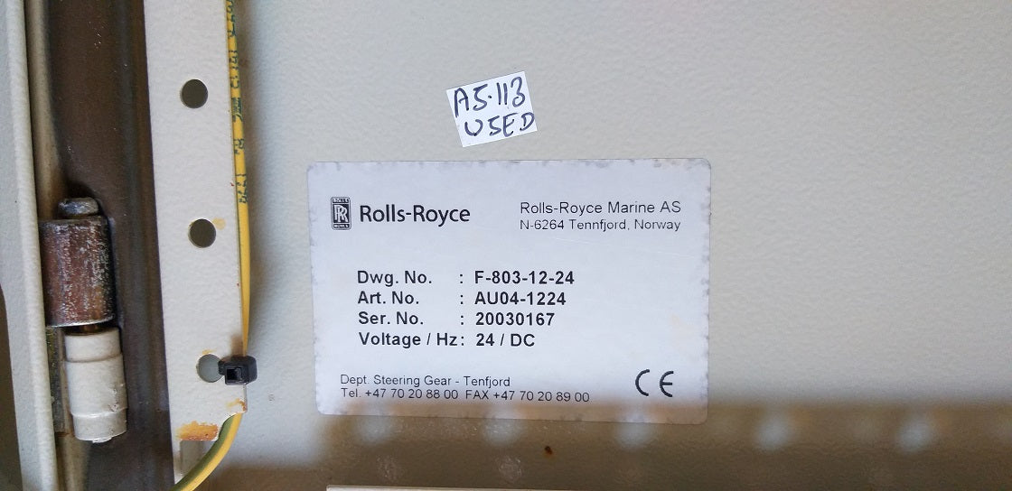 Rolls-Royce F-803-12-24 Steeing Gear Alarm Unit