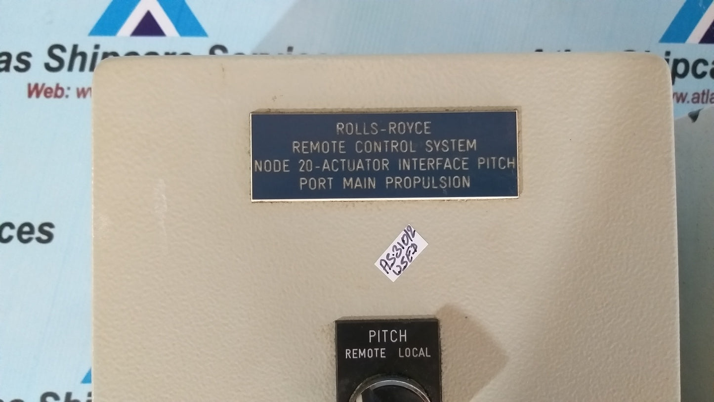 Rolls-Royce Remote Control System Node 20-Actuator Interface Pitch STBD Main Propulsion