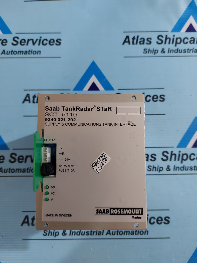 SAAB ROSEMOUNT TANKRADAR SCT 5110 SUPPLY & COMMUNICATIONS TANK INTERFA ...