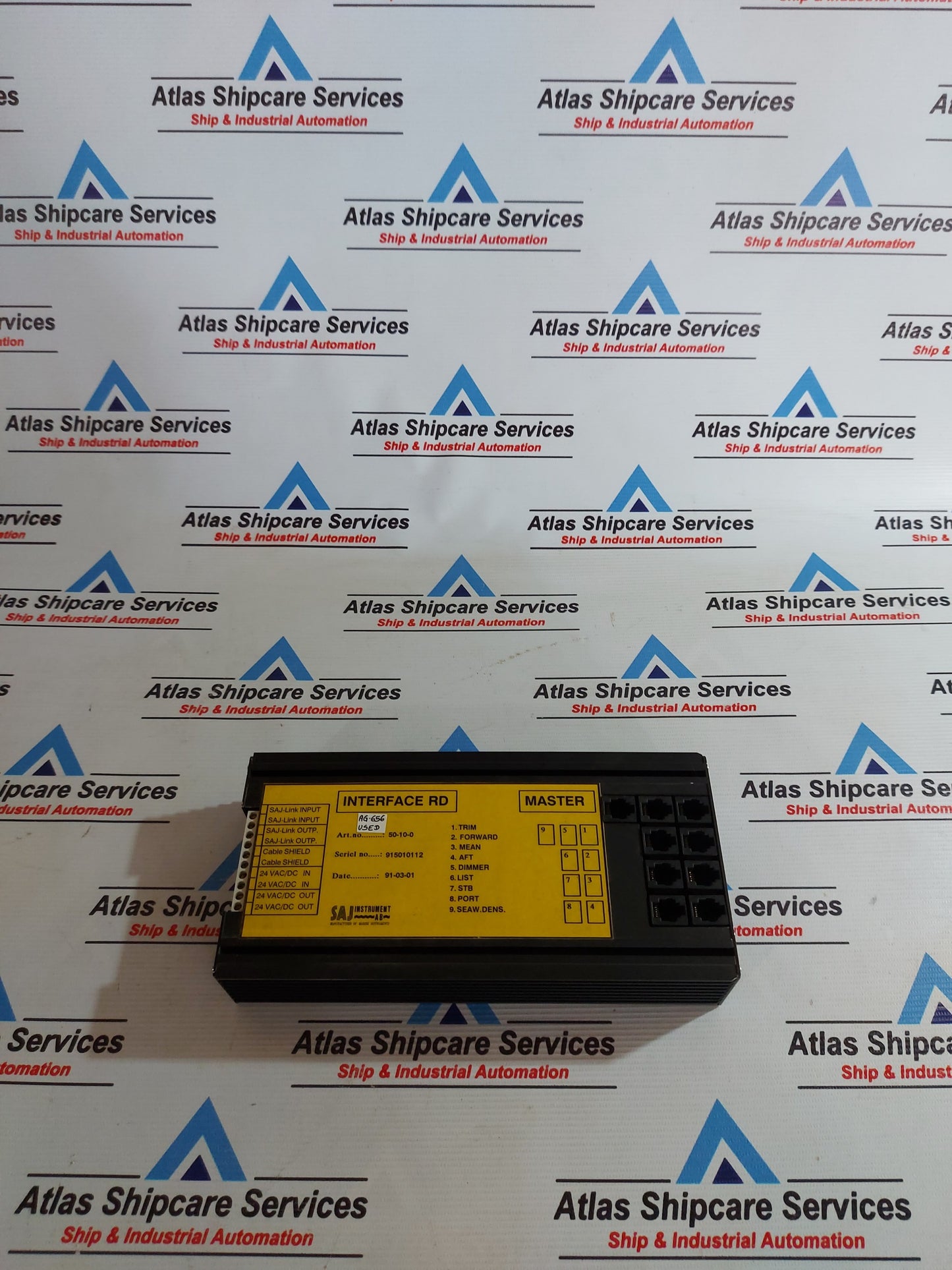SAJ INSTRUMENT AB 50-10-0 INTERFACE RD MASTER RDM1 AG656