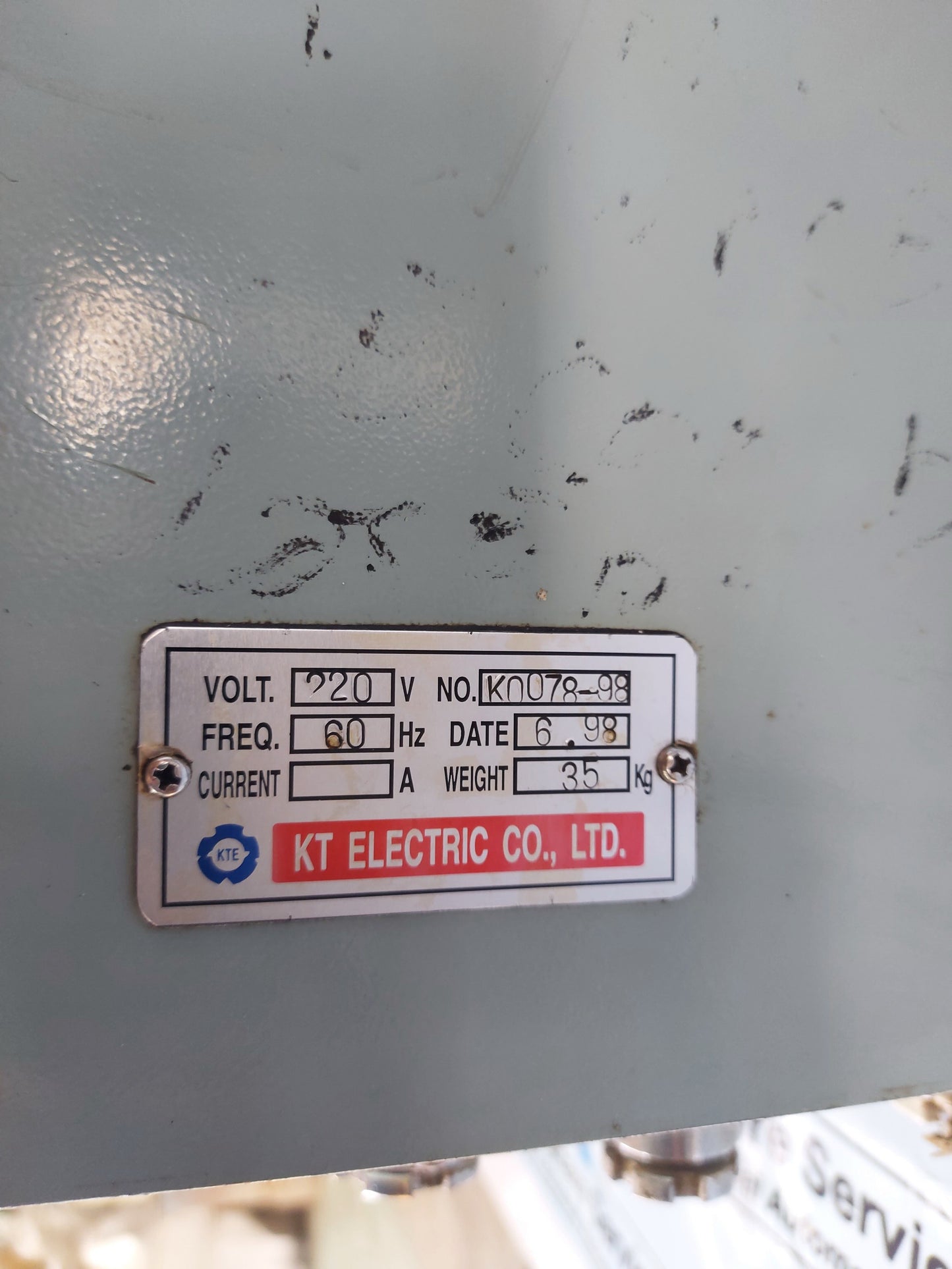 SAMGONG H.F.O PURIFIER AUTO. CONTROL PANEL