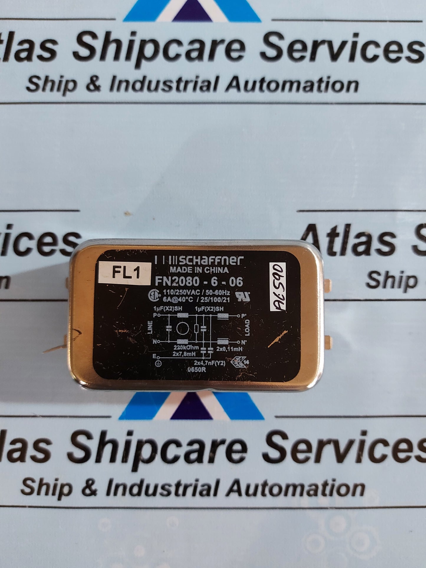 SCHAFFNER FN2080-6-06 POWER LINE FILTER 110/250VAC