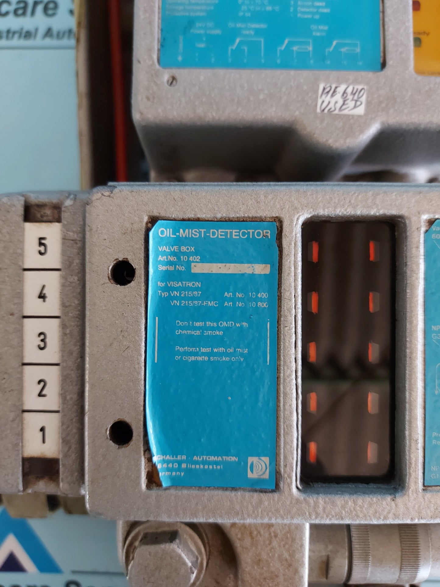 SCHALLER AUTOMATION VN 215/87 OIL MIST DETECTOR