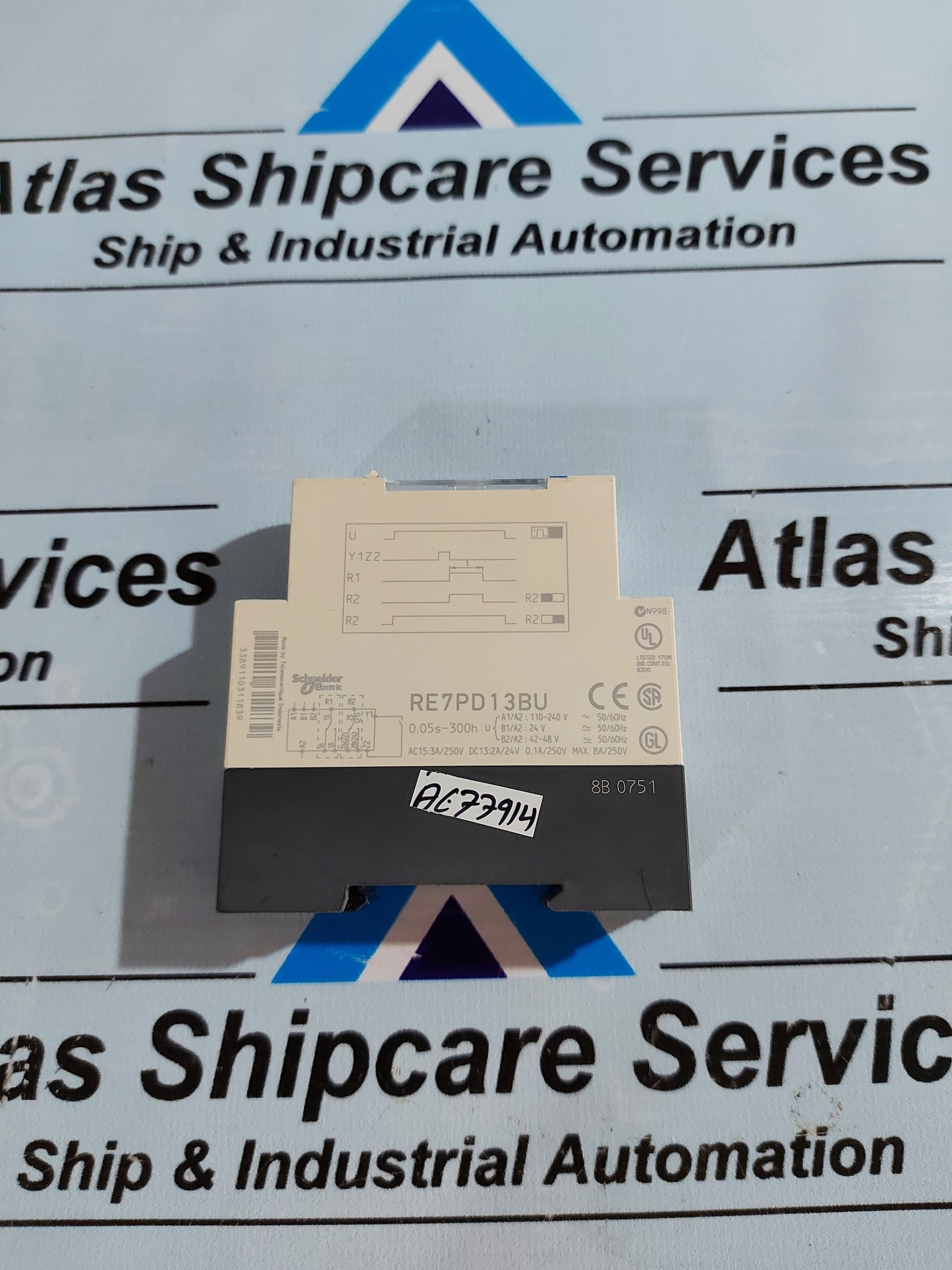 SCHENIDER ELECTRIC RE7DP 13BU INDUSTRIAL TIMING RELAY 0.05s-300h