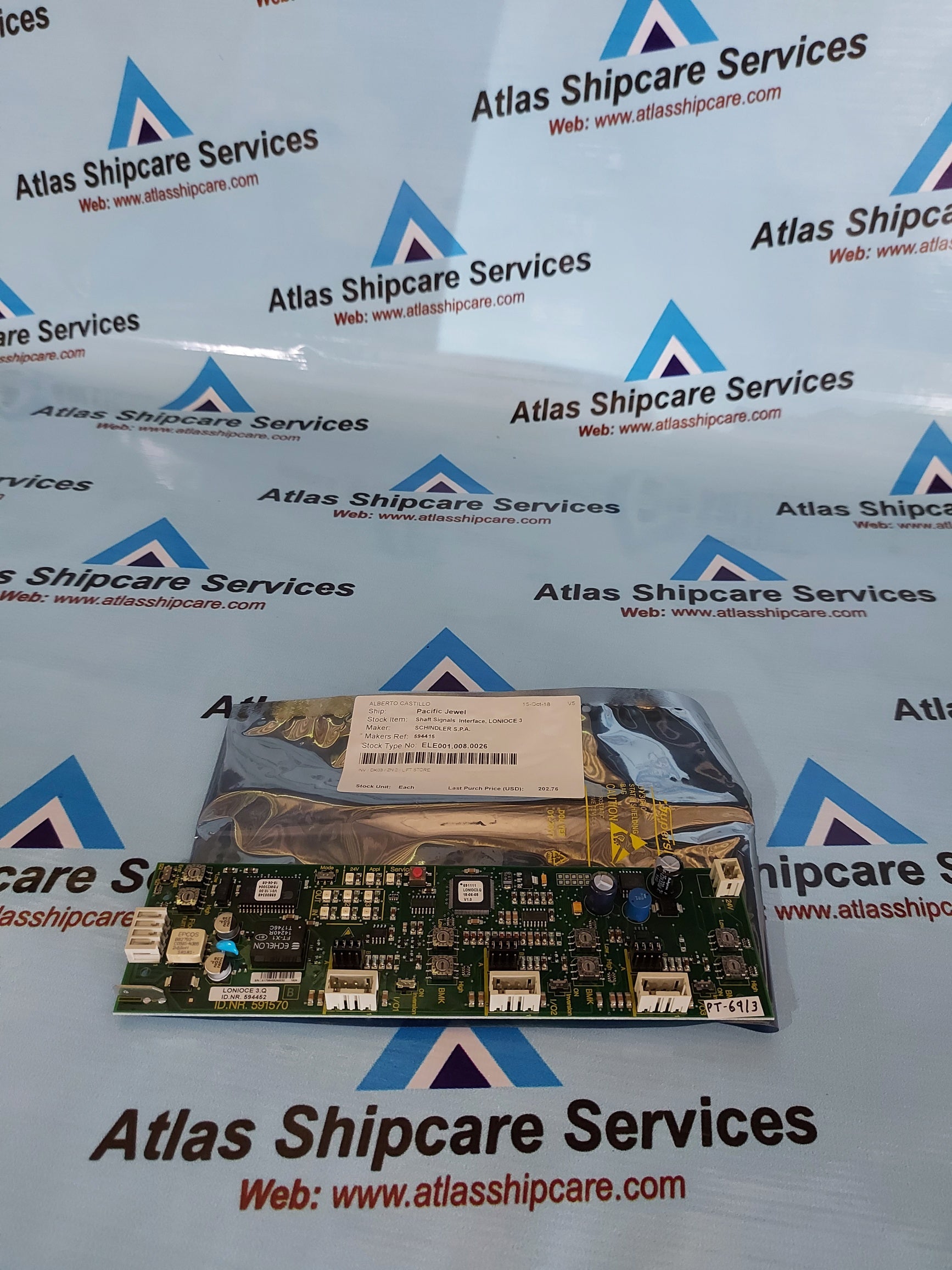 SCHINDLER LONIOCE 3.Q 594452 ELEVATOR BOARD