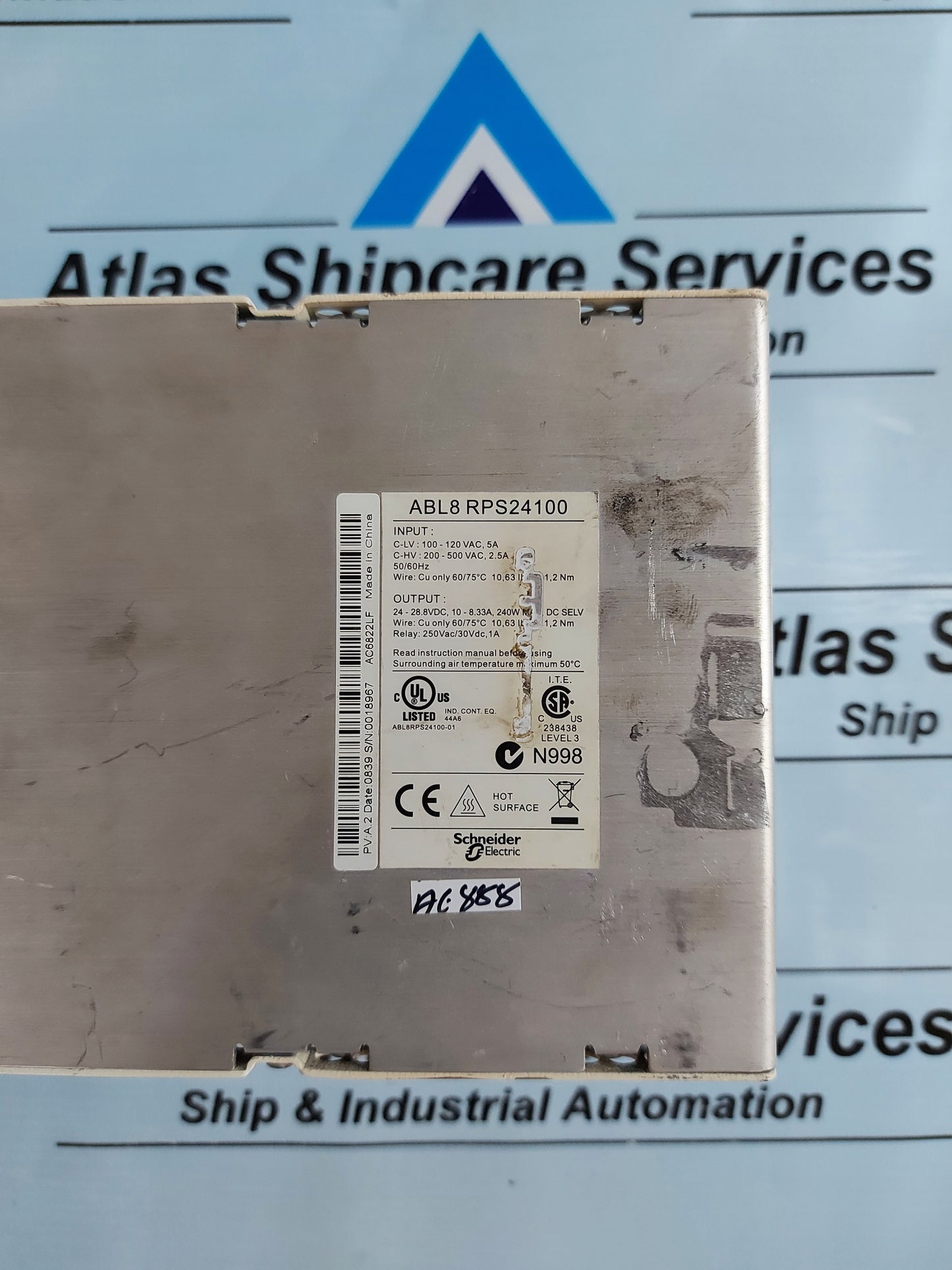 SCHNEIDER ABL8 RPS24100 POWER SUPPLY 100-120VAC 5A