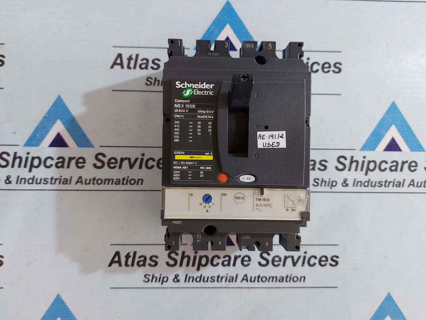SCHNEIDER ELECTRIC COMPACT NSX 100B ADJUSTABLE CIRCUIT BREAKER