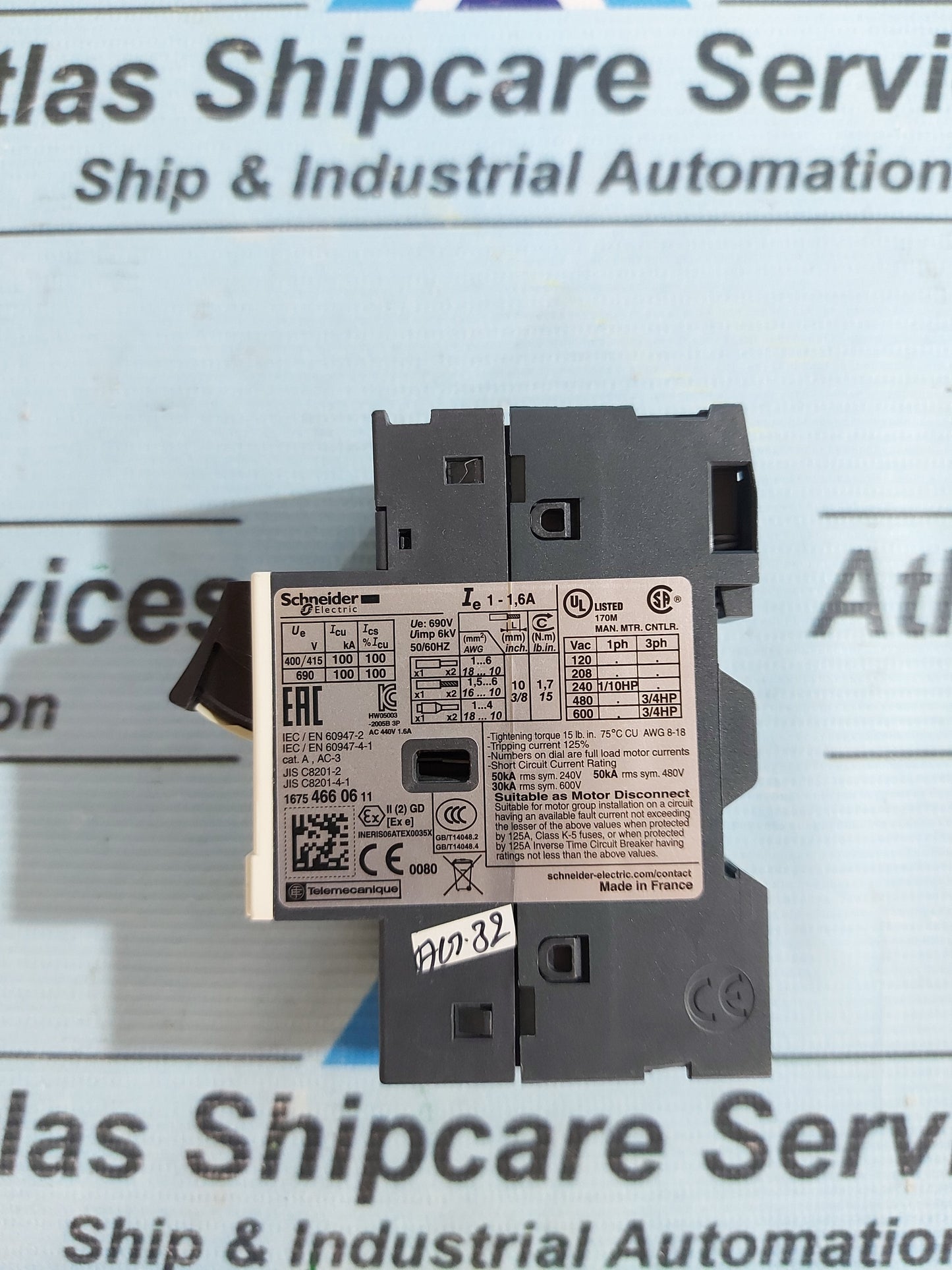 SCHNEIDER ELECTRIC GV2ME06 MOTOR CIRCUIT BREAKER AG32