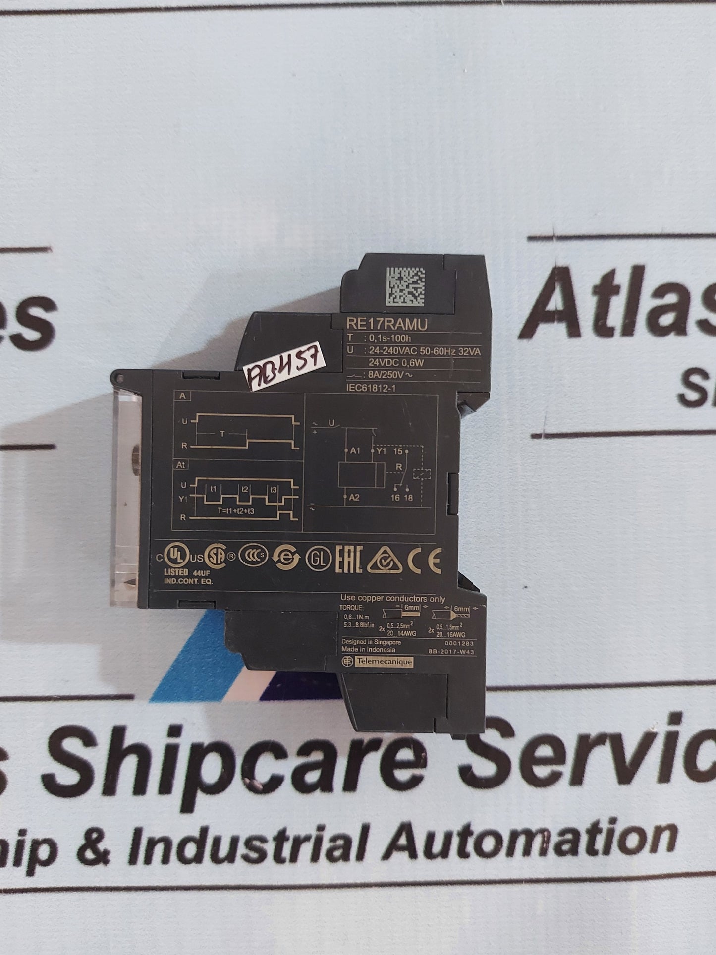 SCHNEIDER ELECTRIC RE17RAMU TIME DELAY RELAY