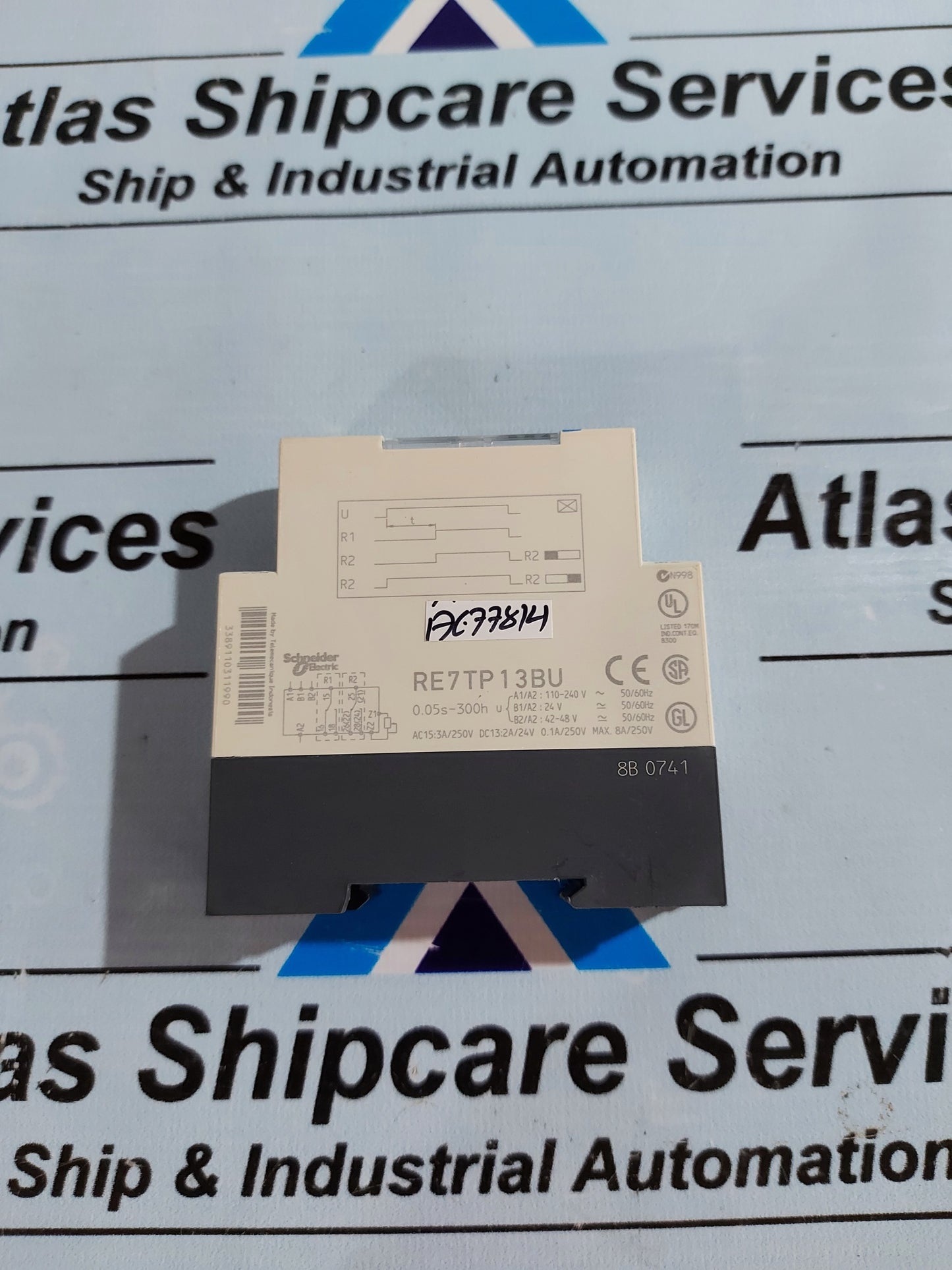 SCHNEIDER ELECTRIC RE7TP 13BU ADJUSTABLE ON-DELY TIMING RELAY 0.05s-300h