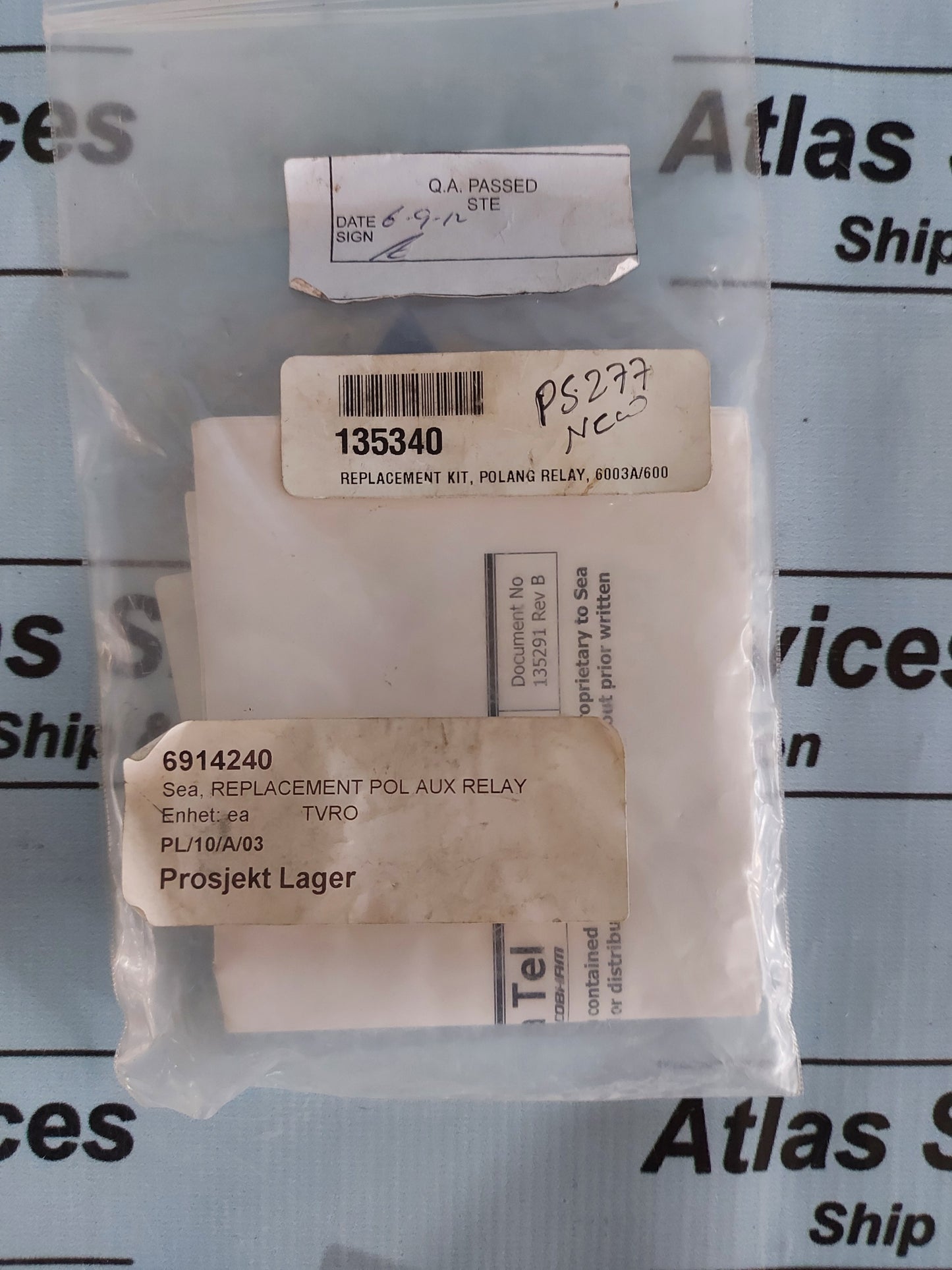 SEA TEL 118017-2 POLANG AUX RELAY REV.H