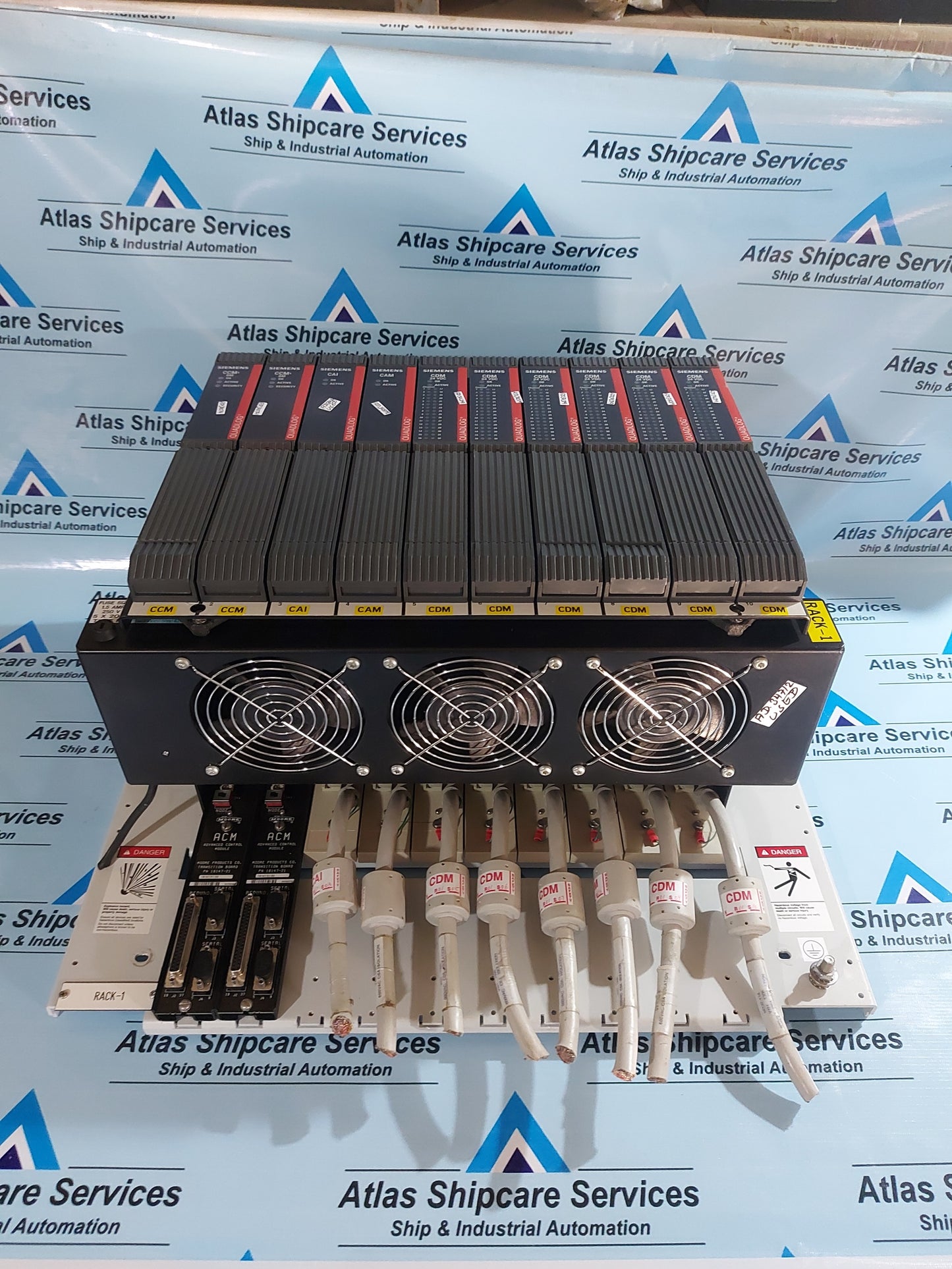 SIEMENS 16114-171 APACS+ QUADLOG MODULRAC MODULE CARD RACK