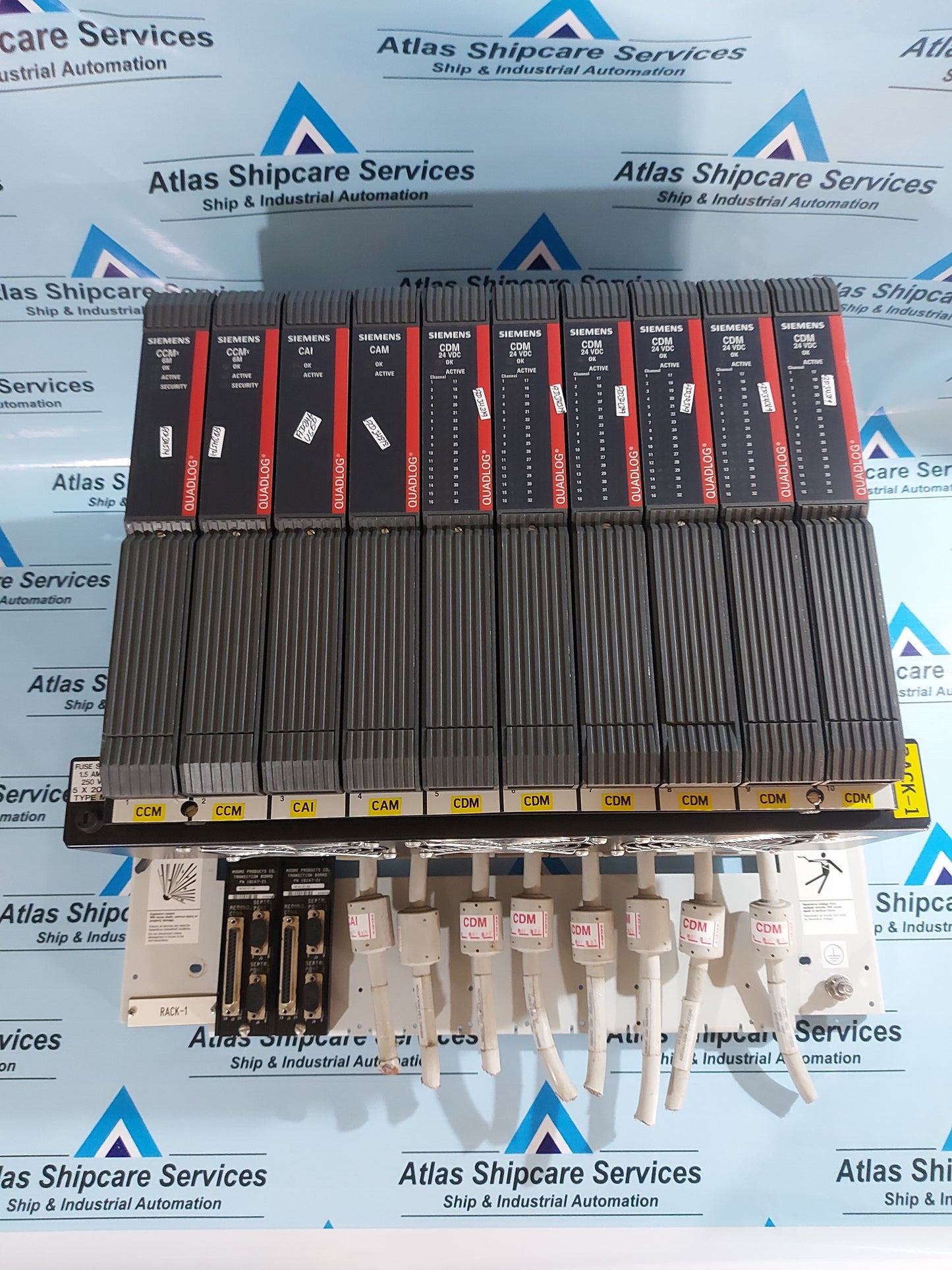 SIEMENS 16114-171 APACS+ QUADLOG MODULRAC MODULE CARD RACK