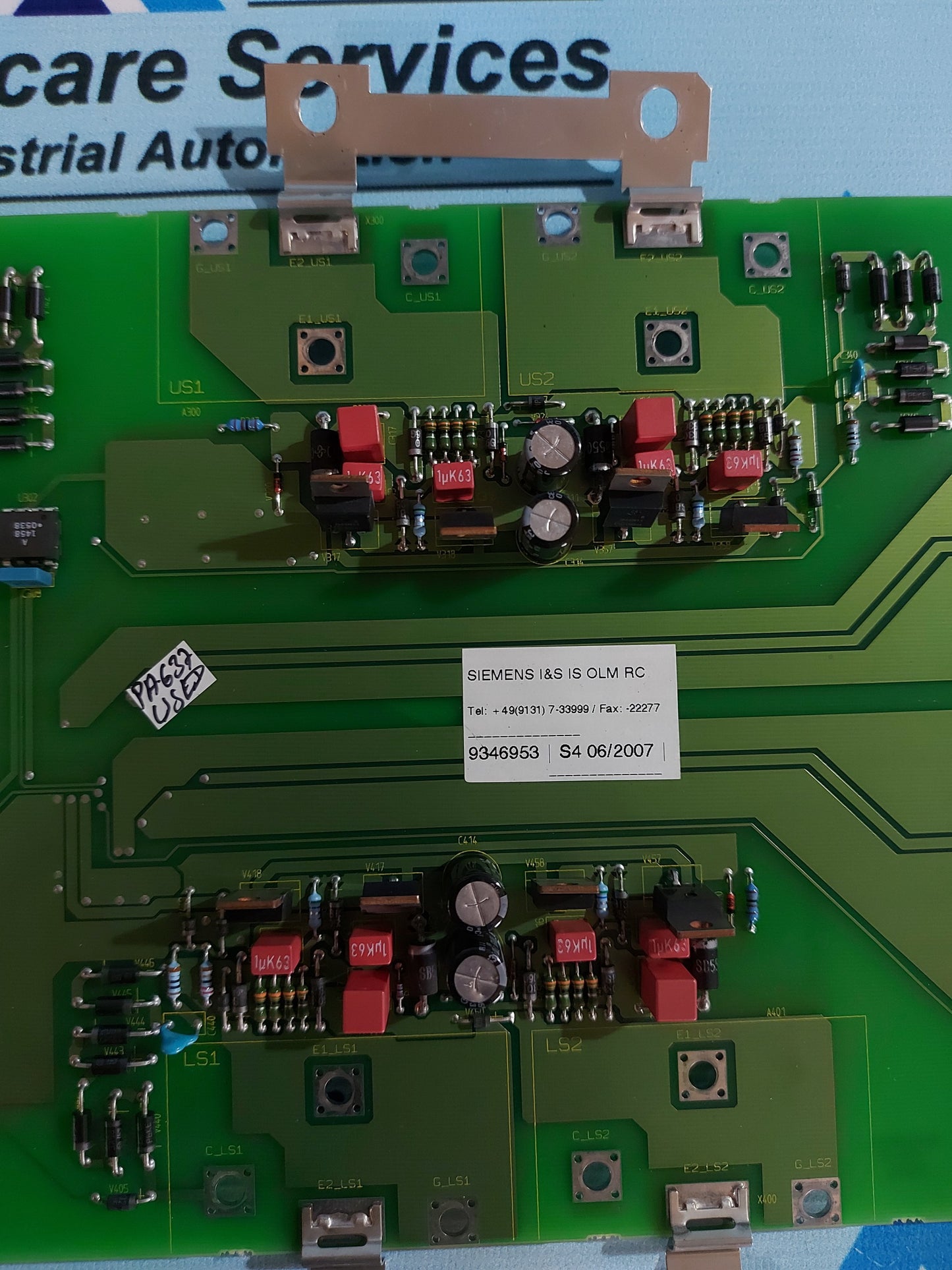 SIEMENS 6SE7031-7FG84-1JF1 POWER SUPPLY BOARD