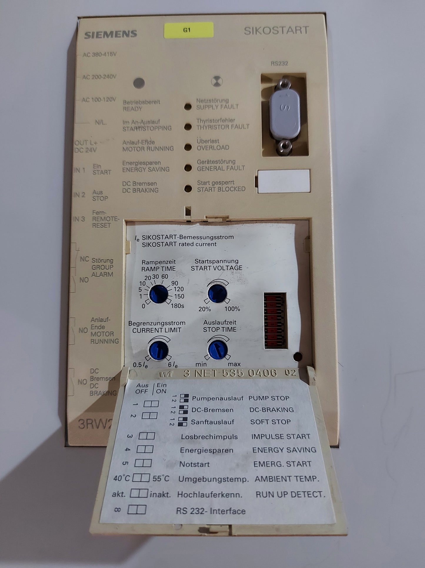 SIEMENS SIKOSTART 3RW2240-ODB15 SOLID-STATE MOTOR STARTER