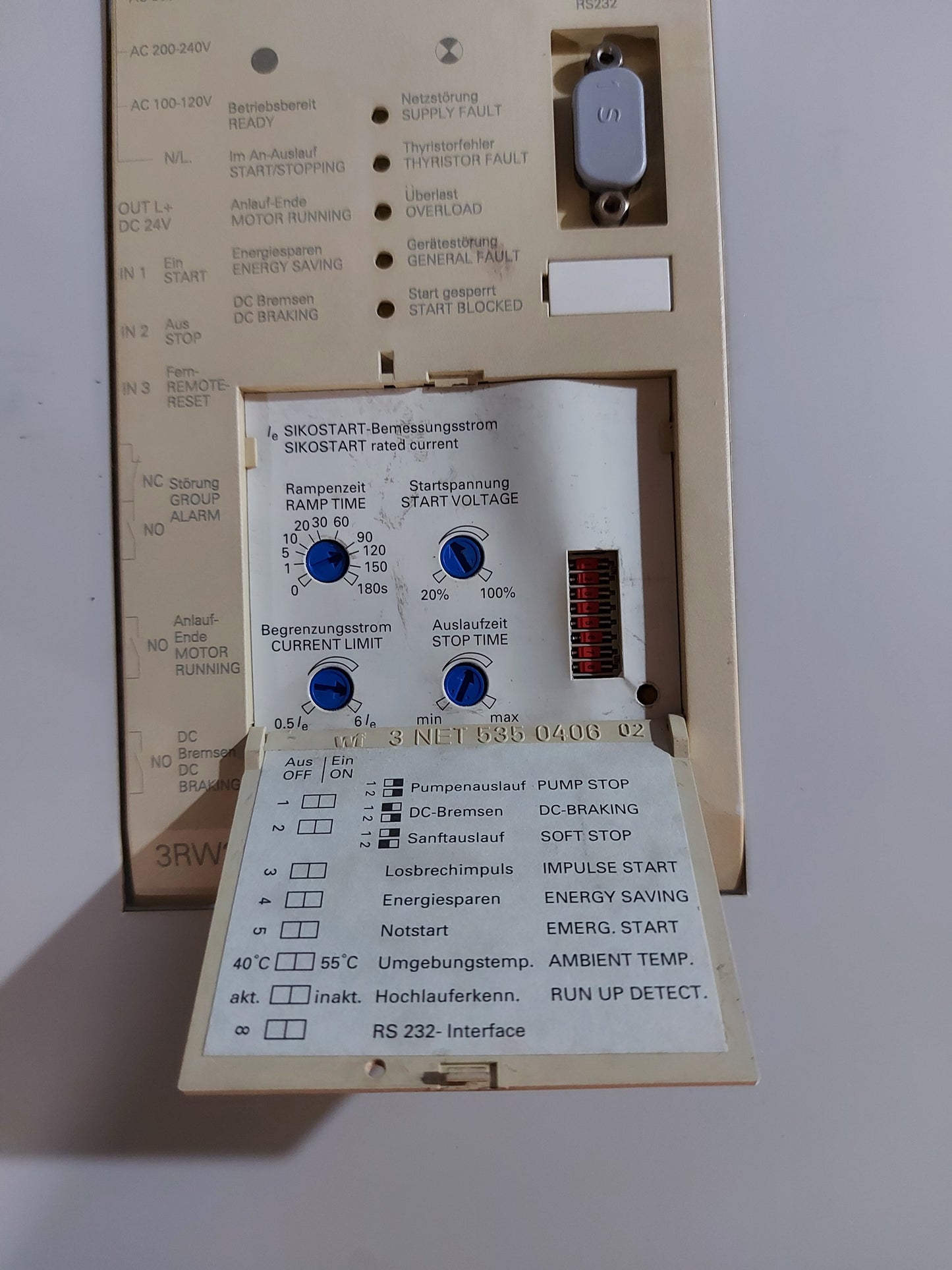 SIEMENS SIKOSTART 3RW2241-0DB15 ENGINE CONTROL UNIT