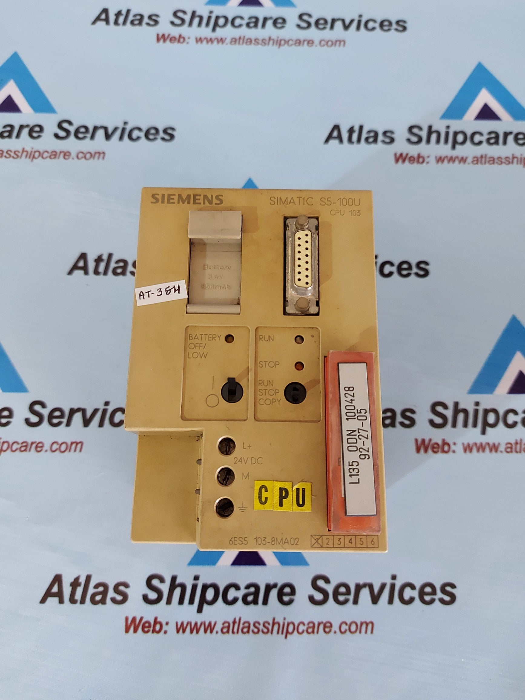 SIEMENS SIMATIC S5-100U 6ES5 103-8MA02 PROCESSOR MODULE