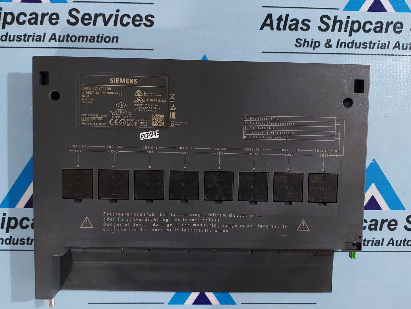 SIEMENS SIMATIC S7-400 6ES7 431-7QH00-0AB0 ANALOG INPUT