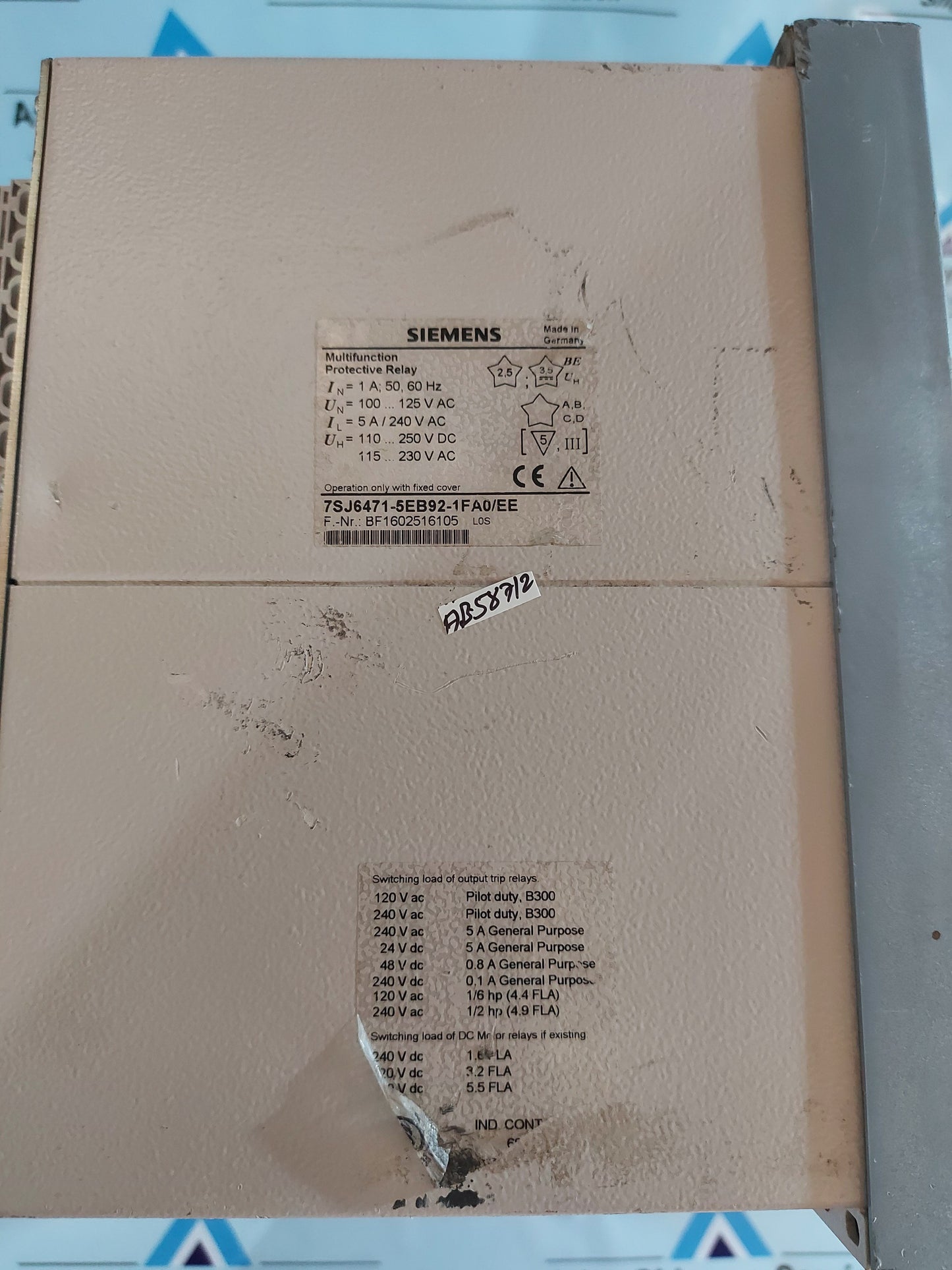 SIEMENS SIPROTEC 7SJ64 MULTIFUNCTION PROTECTIVE RELAY 7SJ6471-5EB92-1FA0/EE