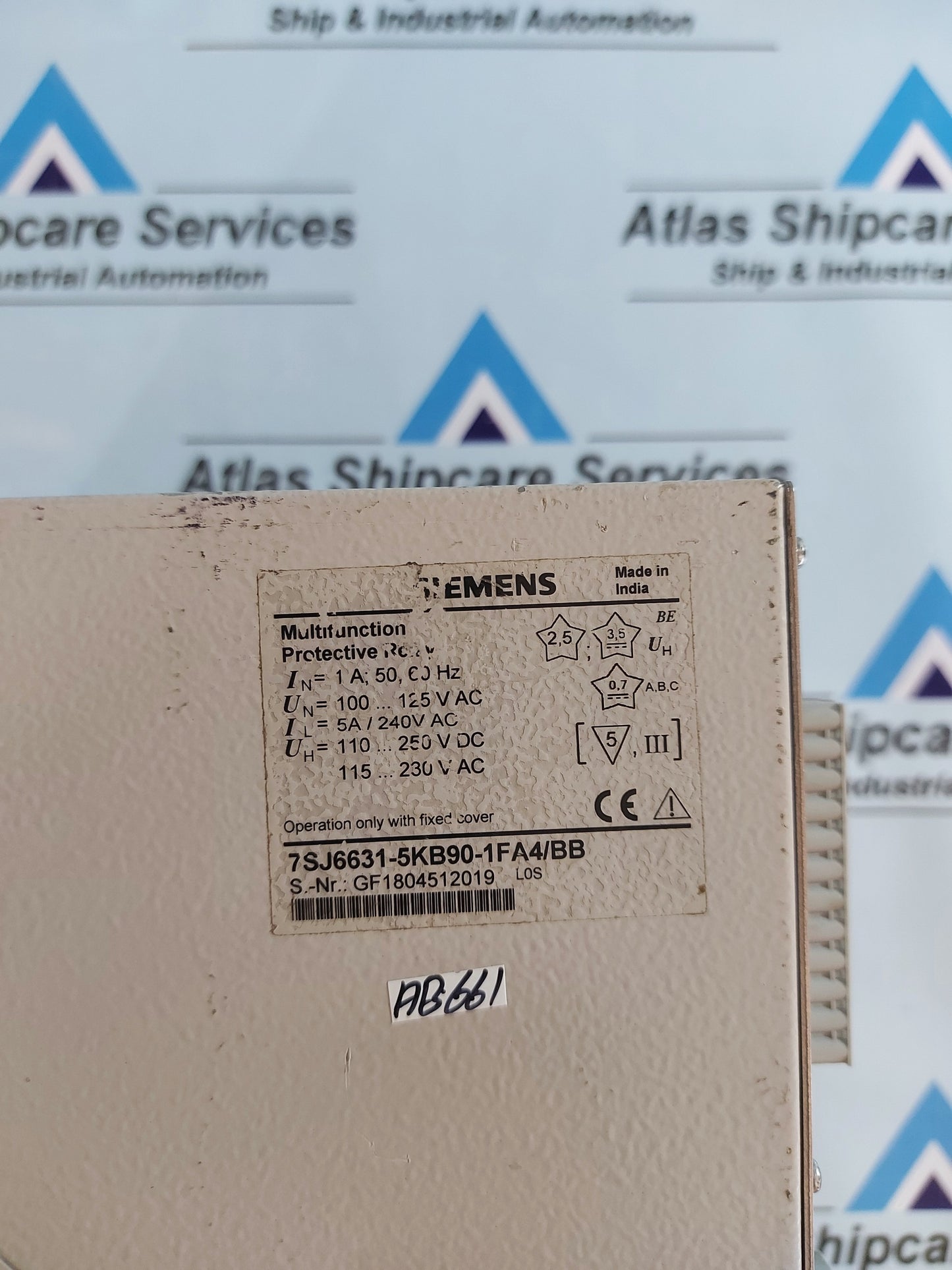 SIEMENS SIPROTEC 7SJ6631-5KB90-1FA4/BB MULTIFUNCTION PROTECTIVE RELAY