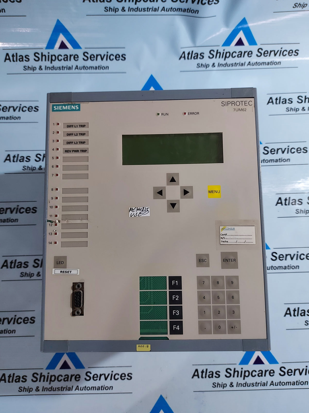 SIEMENS SIPROTEC 7UM62 GENERATOR PROTECTION 7UM6211-4EB92-0AA0/FF ...