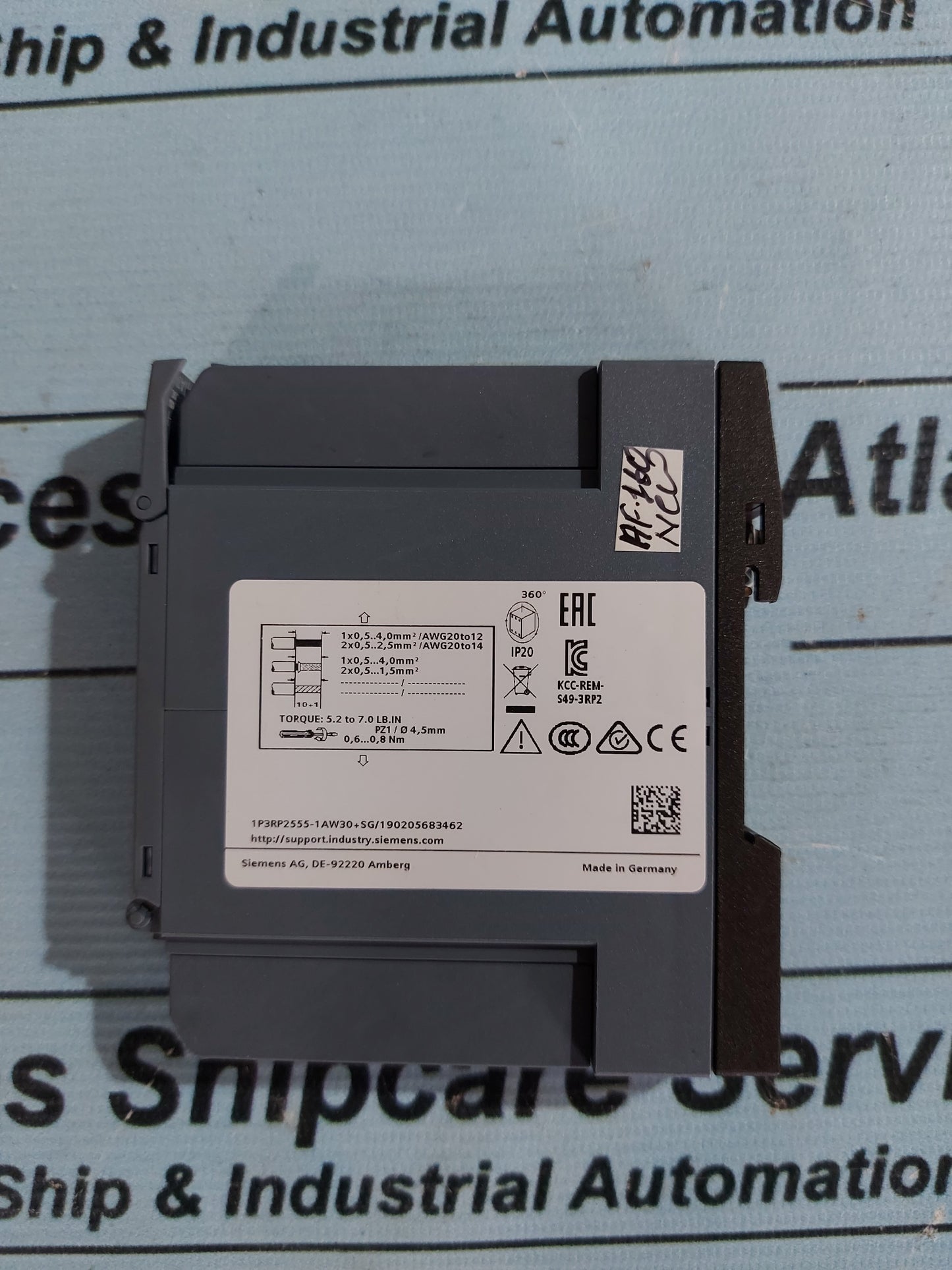 SIEMENS SIRIUS 3RP2555-1AW30 TIME RELAY V1.03