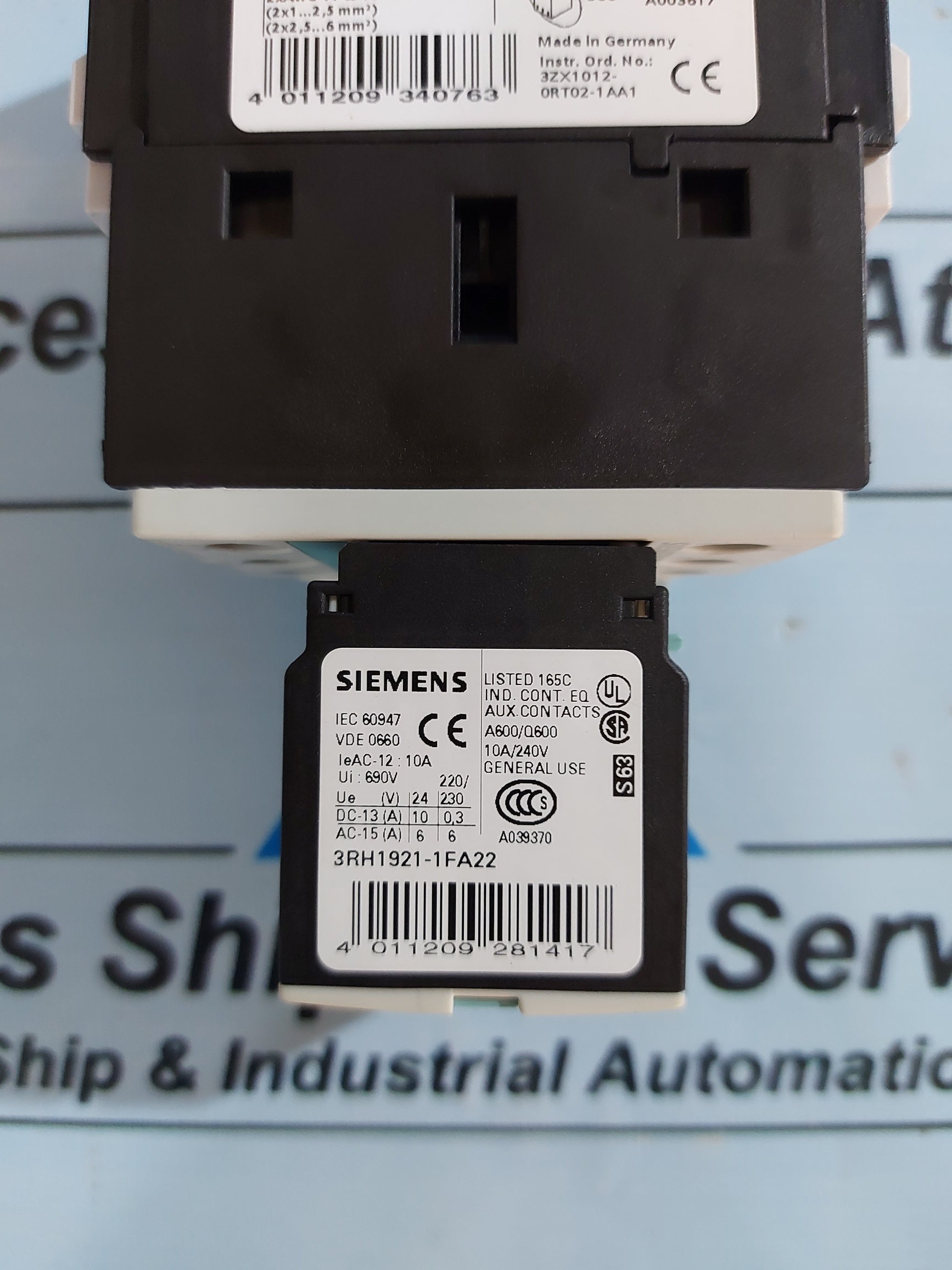 N°1 SIEMENS SIRIUS 3RT1025-1A..0 24VAC N°1 SIEMENS SIRIUS 3RT1025-1A..0 24VAC