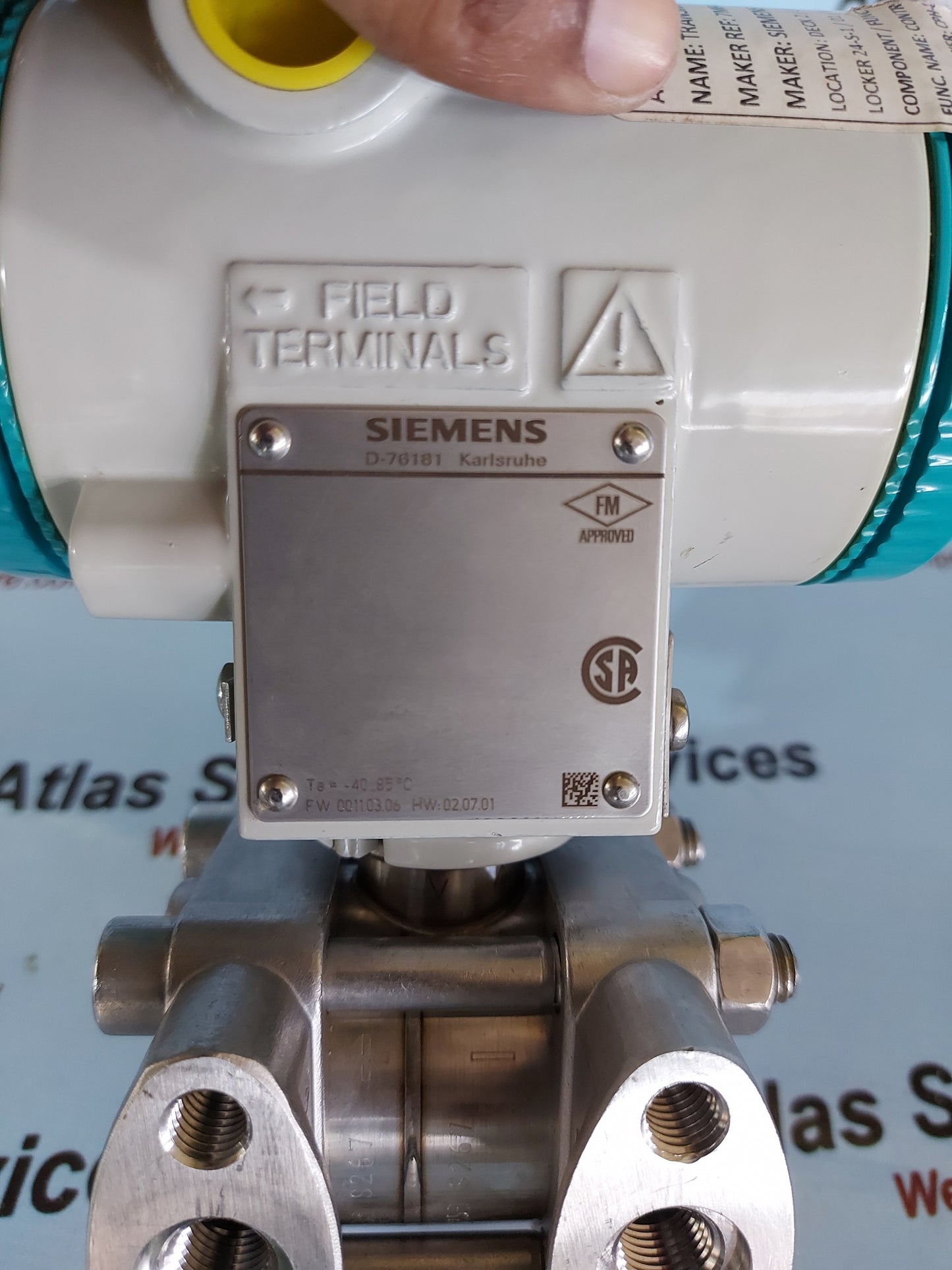 SIEMENS SITRANS P 7MF 4433-1DA02-1AA1-Z TRANSMITTER FOR DIFFERENTIAL PRESSURE