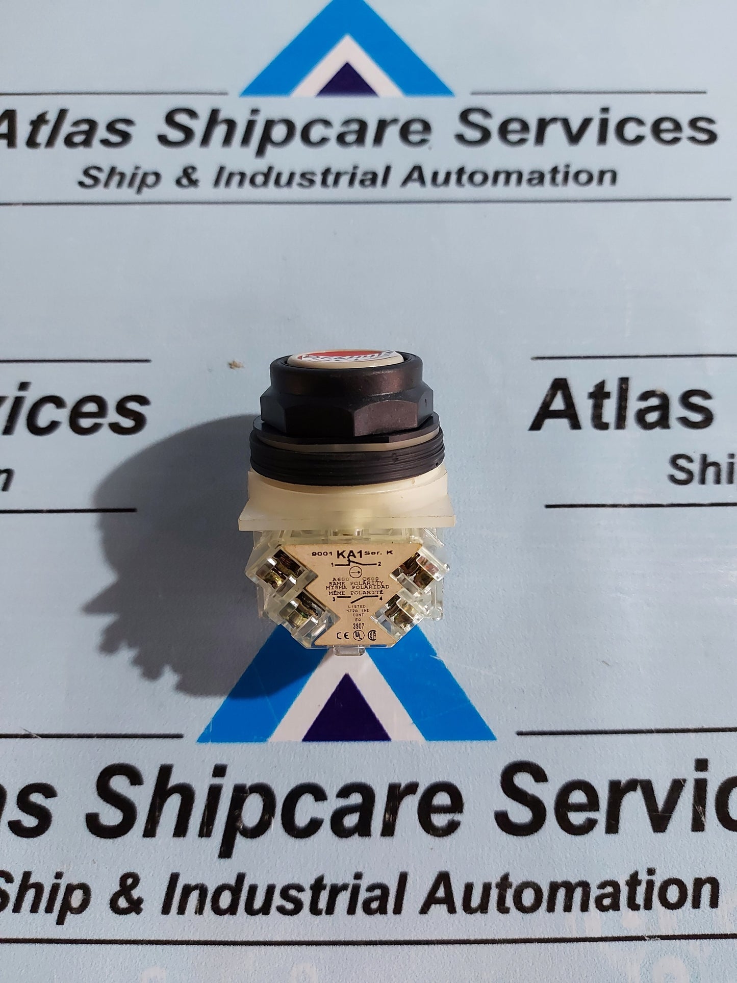 SQUARE D 9001SKR1BH13 BLACK PUSH BUTTON