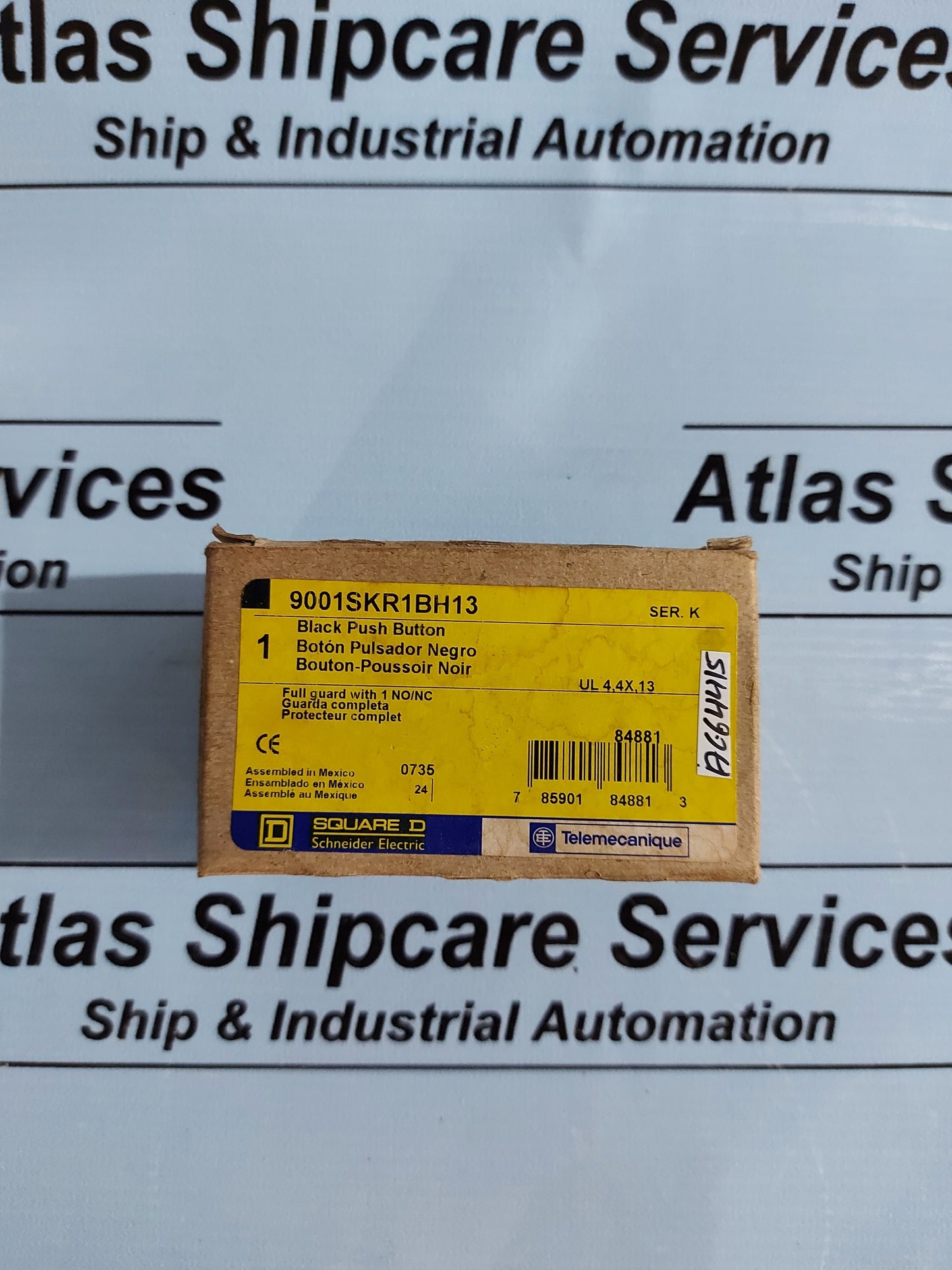 SQUARE D 9001SKR1BH13 BLACK PUSH BUTTON