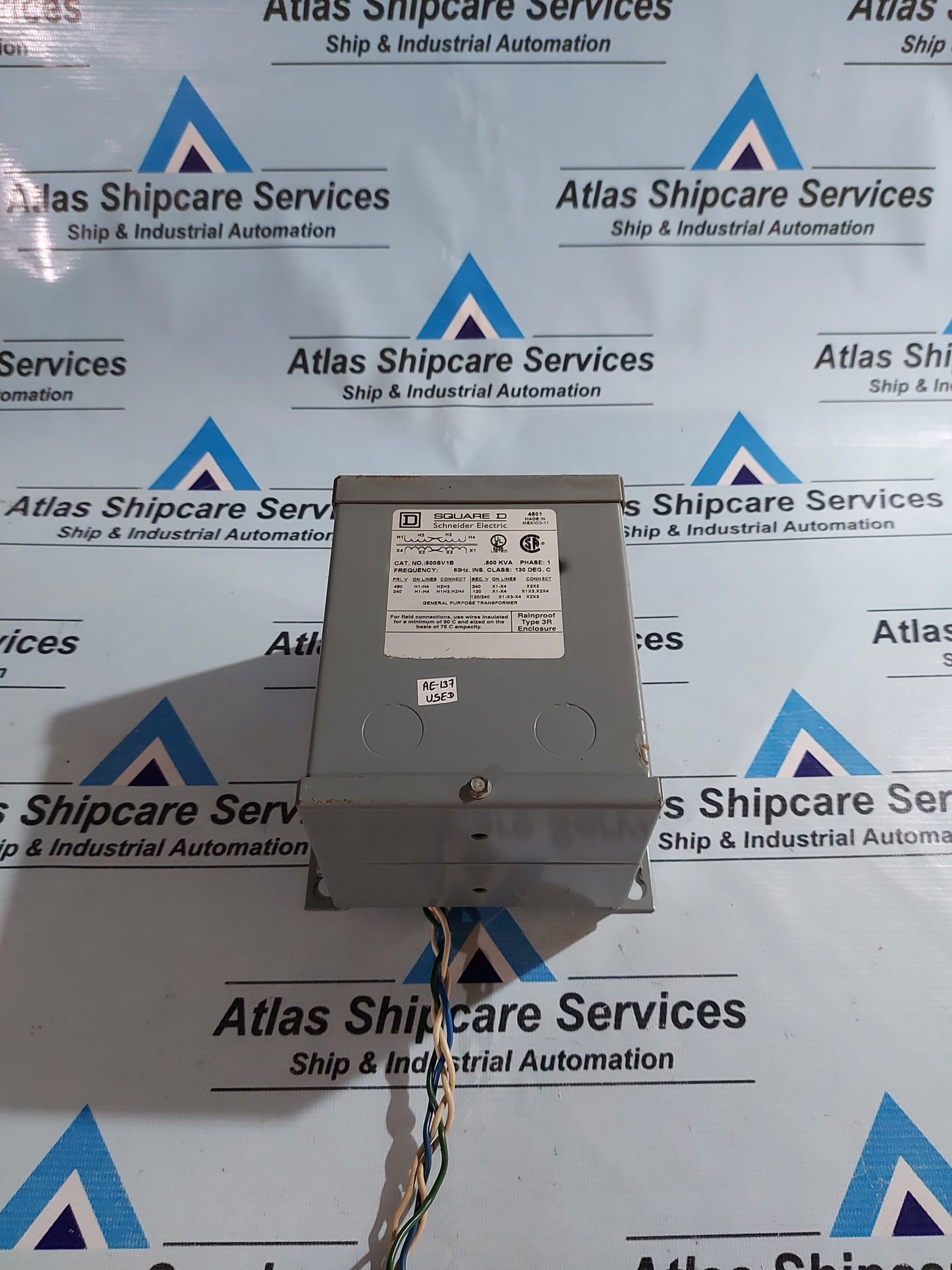 SQUARE D SCHNEIDER ELECTRIC 500SV1B GENERAL PURPOSE TRANSFORMER