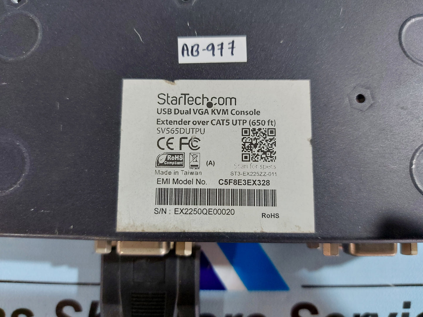 STARTECH SC565DUTPU USB DUAL VGA KVM CONSOLE EXTENDER OVER CAT5 UTP(650ft)