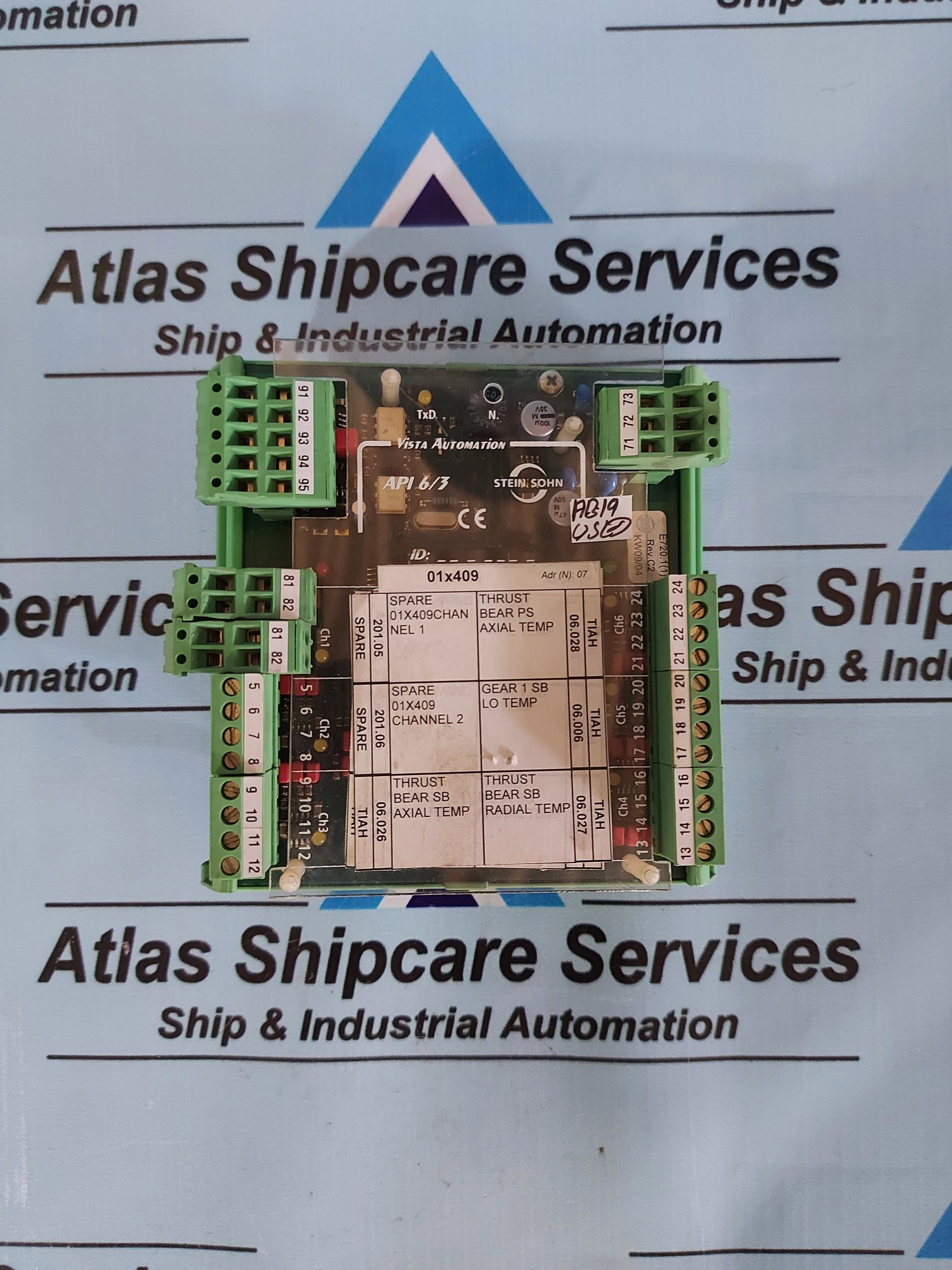 STEIN SOHN F102002A ANALOG PT100 INPUT API 6/3