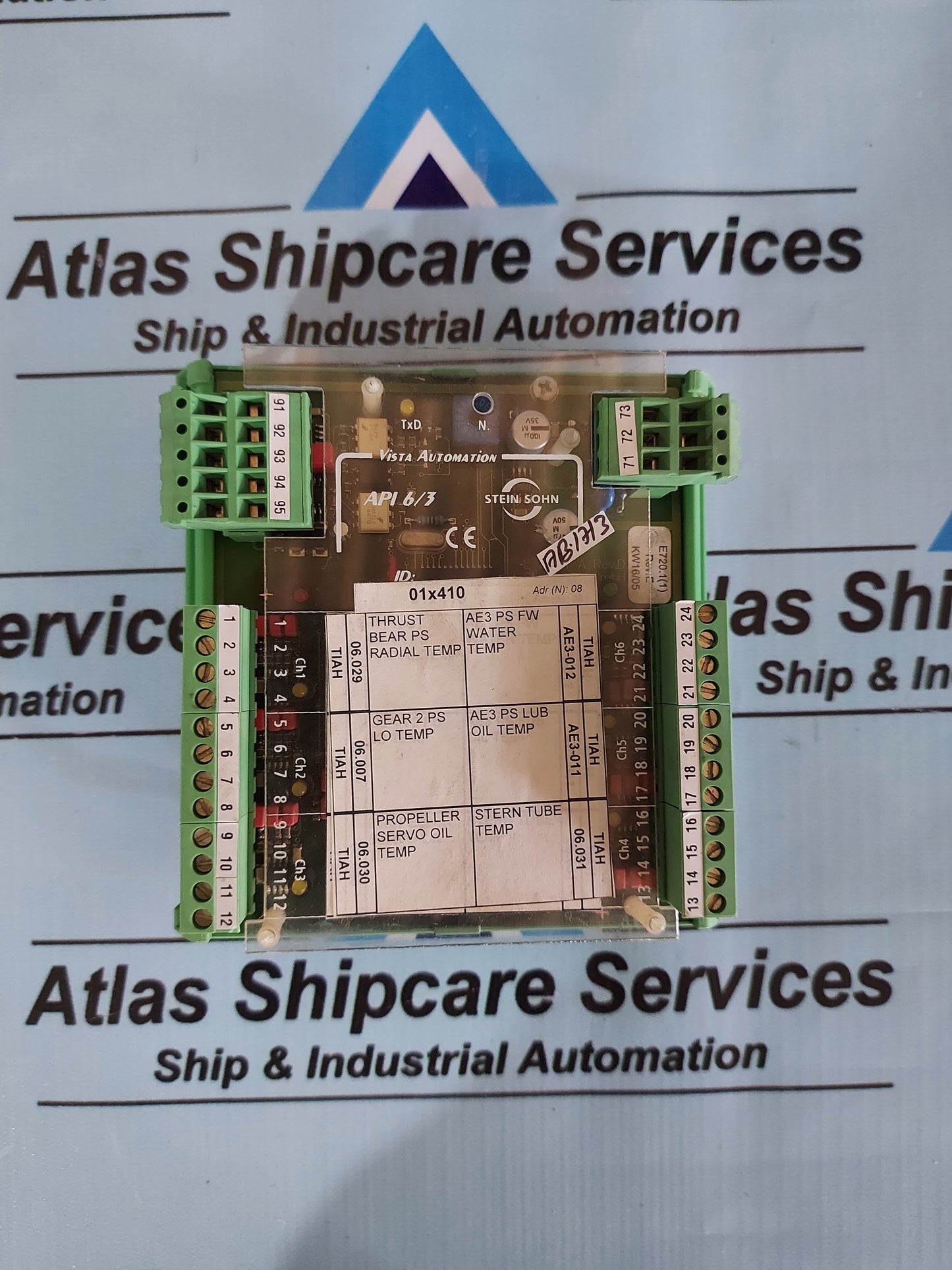 STEIN SOHN F102002A ANALOG PT100 INPUT API 6/3