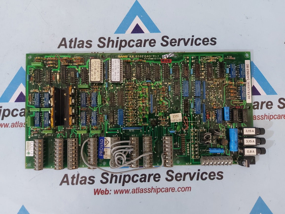 Saab KK 8592 040-11-1 Purifier Card Alfa-Laval 540963-80