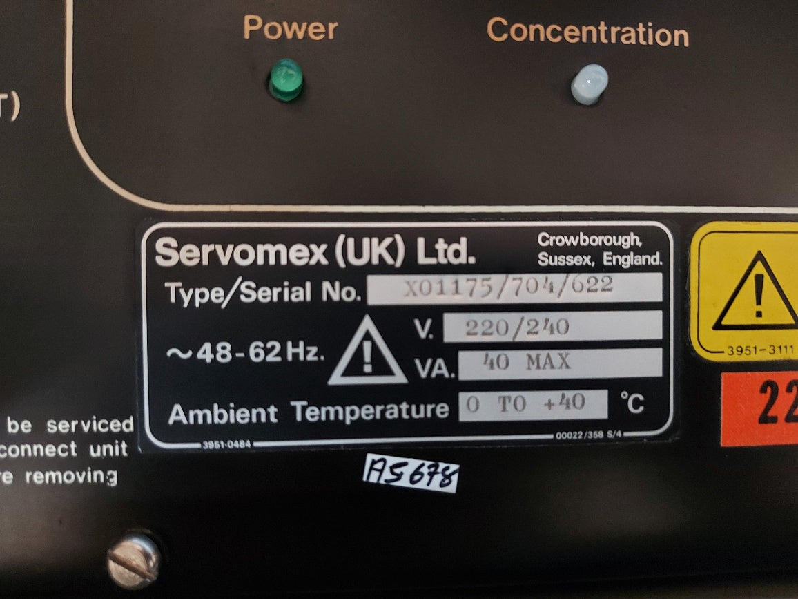 Servomex 1175 O2 Monitor