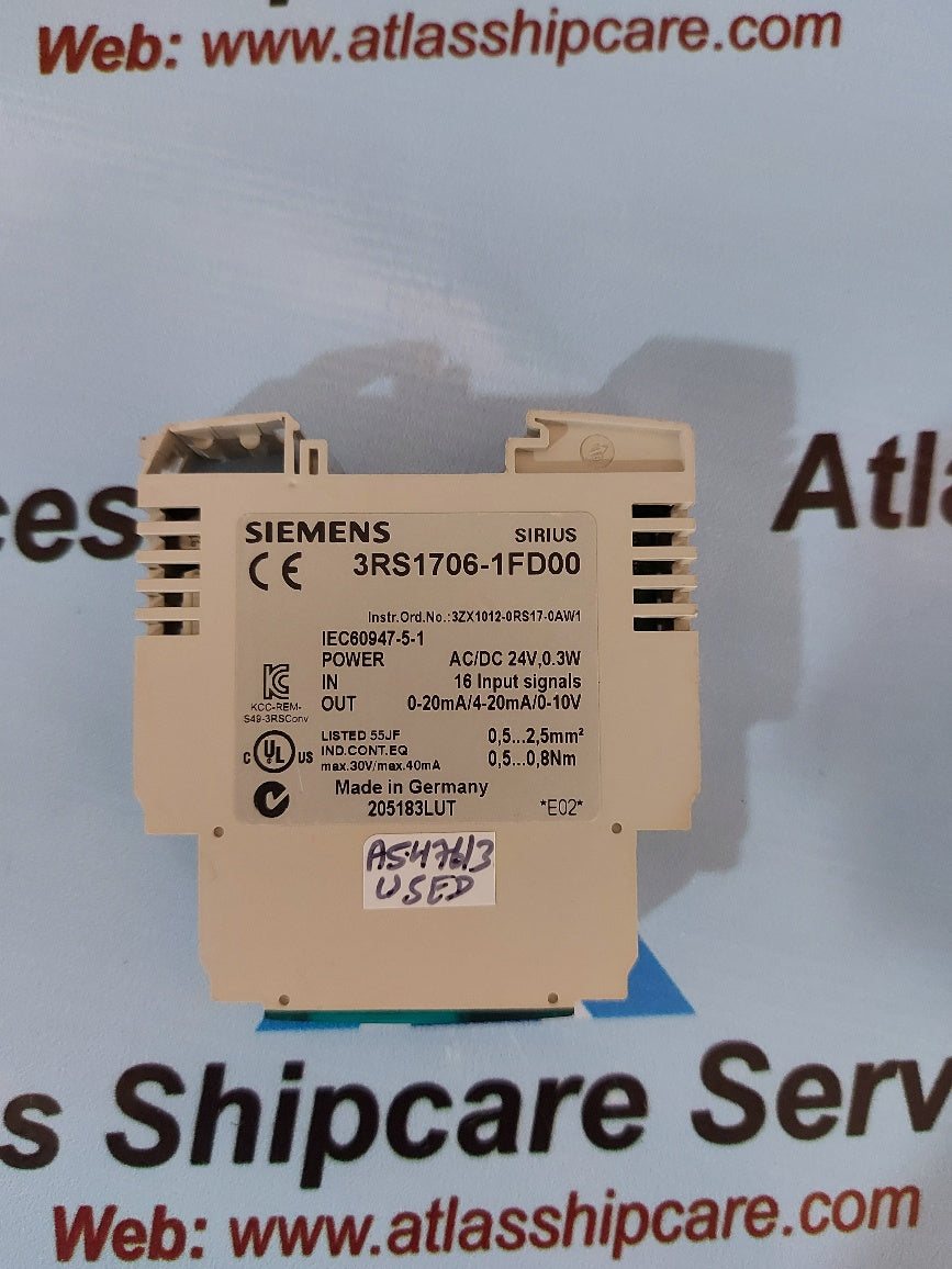 Siemens 3RS1706-1FD00 Interface Converter