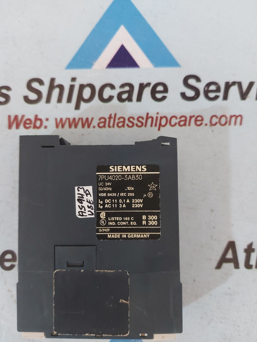 Siemens 7PU4020-3AB30 Timer Delay Relay