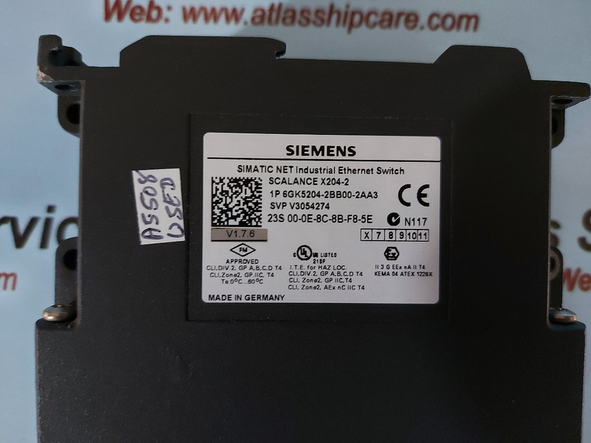 Siemens SCALANCE X204-2 Industrial Ethernet Switch