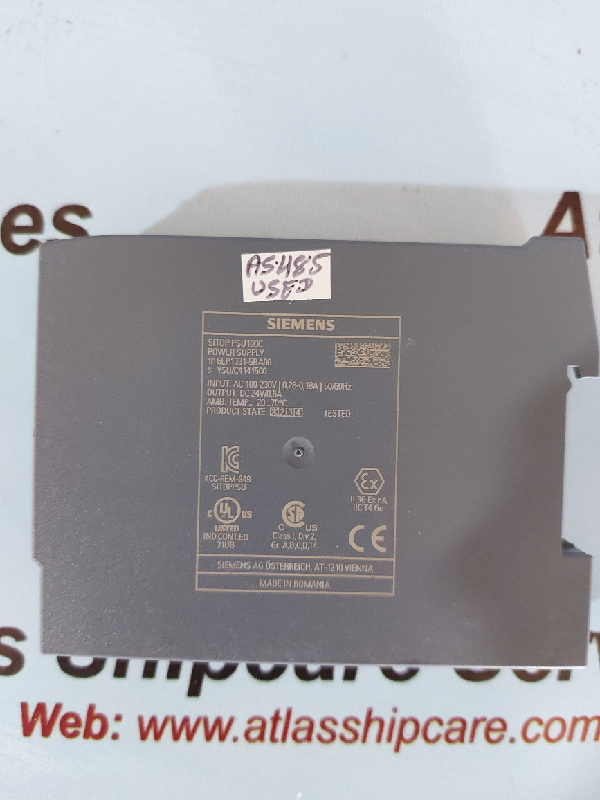 Siemens SITOP PSU100C 6EP1331-5BA00 Power Supply