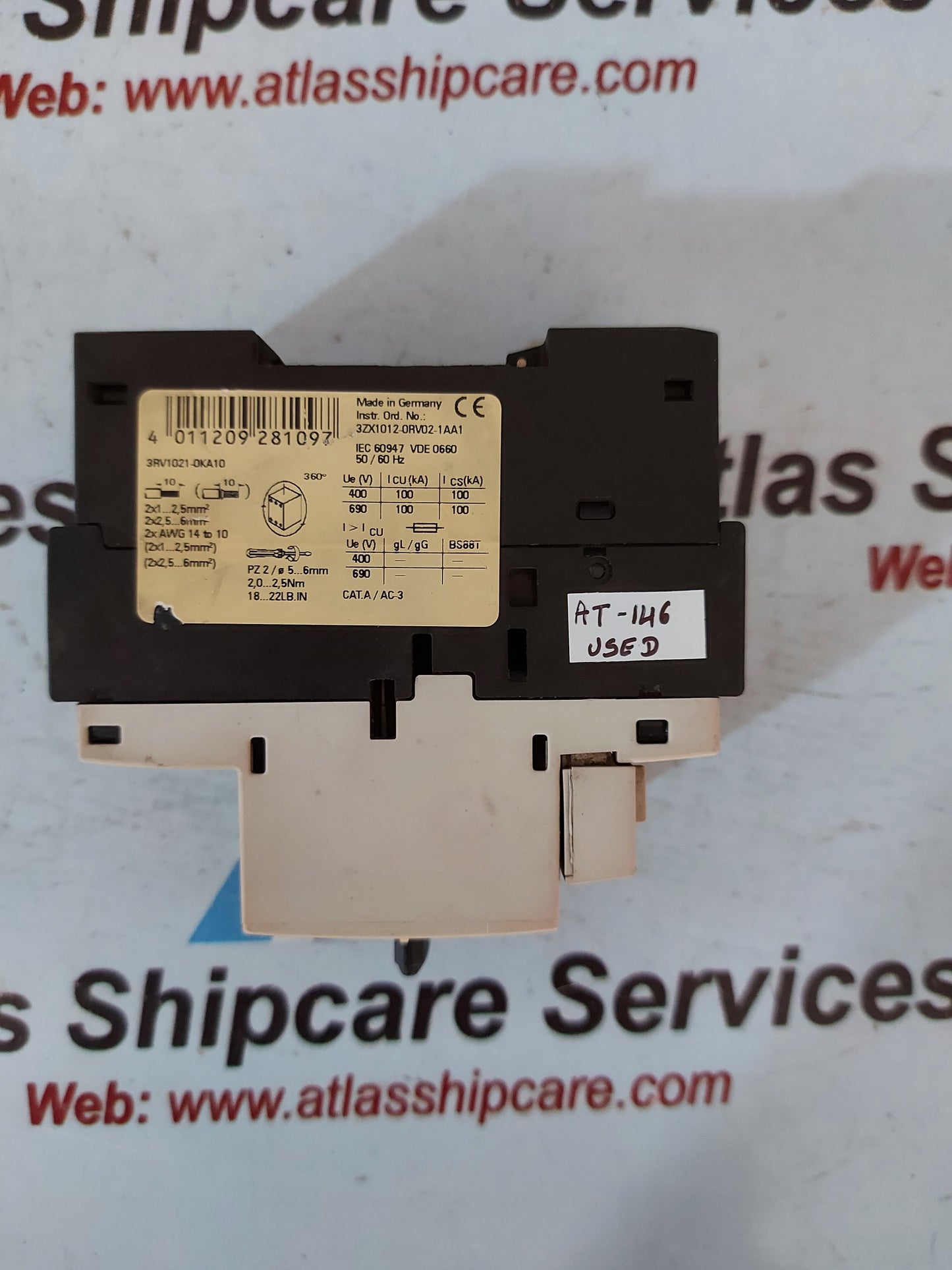 Siemens Sirius 3R 3RV1021-0KA10 Motor Starter Protector