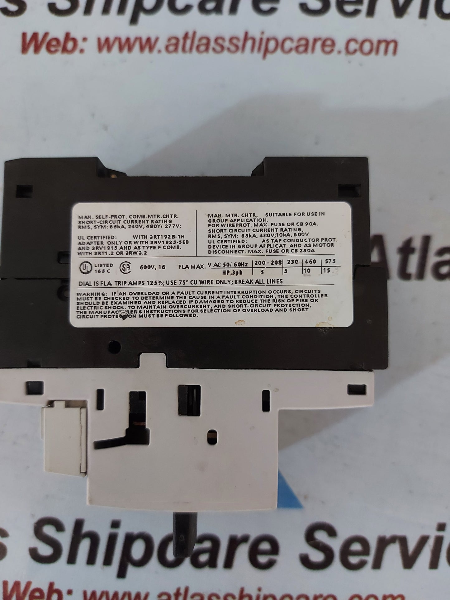 Siemens Sirius 3RV1021-4AA10 Motor Circuit Breaker