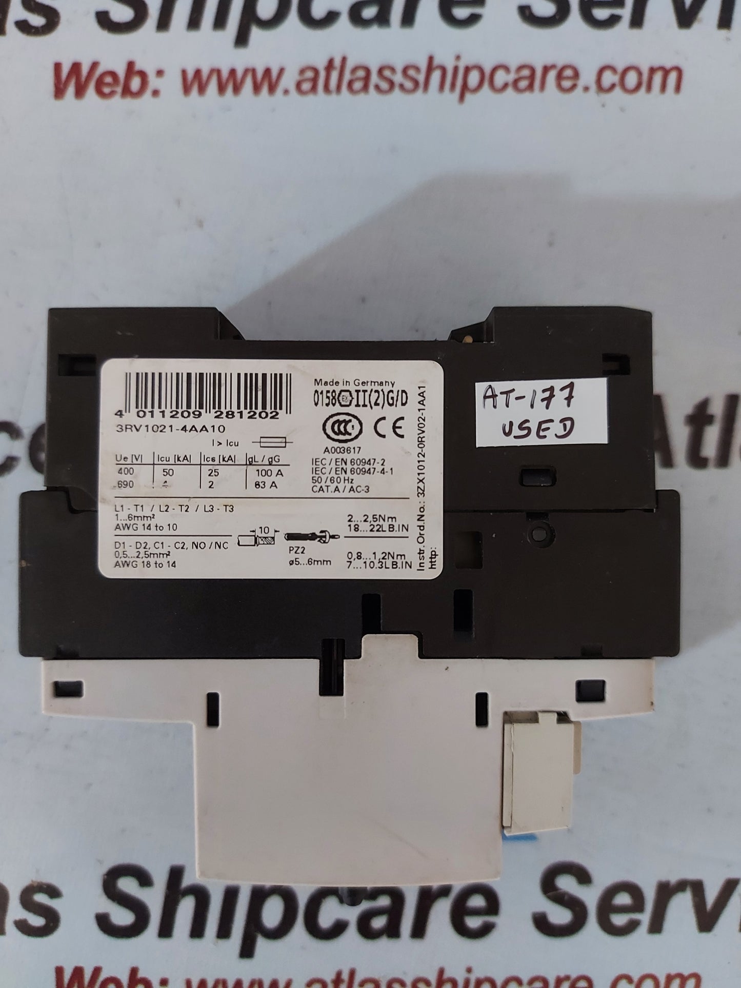 Siemens Sirius 3RV1021-4AA10 Motor Circuit Breaker