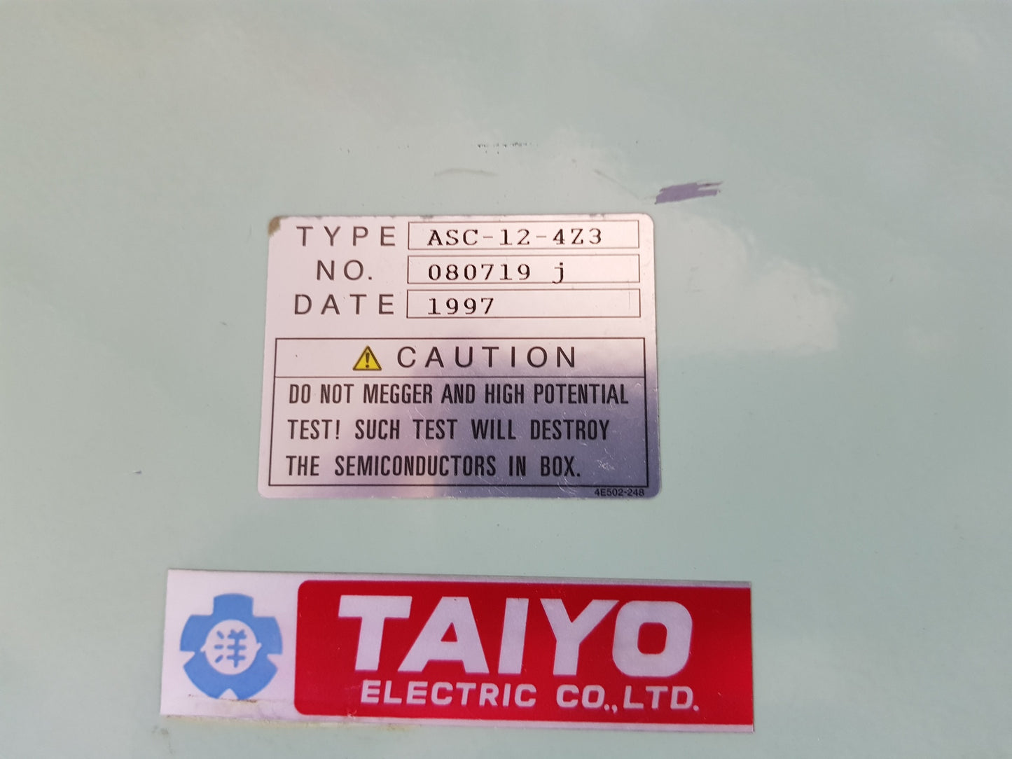 TAIYO ASC-12-4Z3 AUTOMATIC VOLTAGE REGULATOR