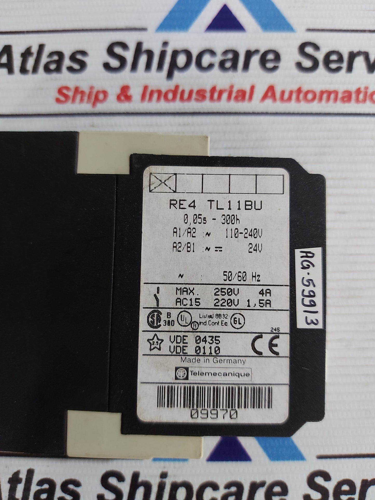 TELEMECANIQUE RE4 TL11BU TIMER RELAY 0.05s-300h AG599