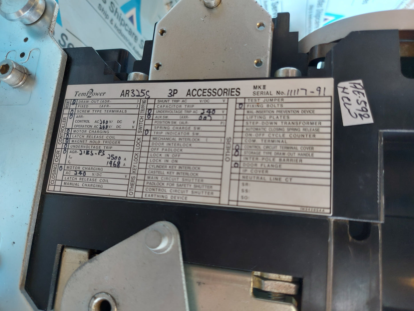 TERASAKI TEM2POWER AR325S AIR CIRCUIT BREAKER